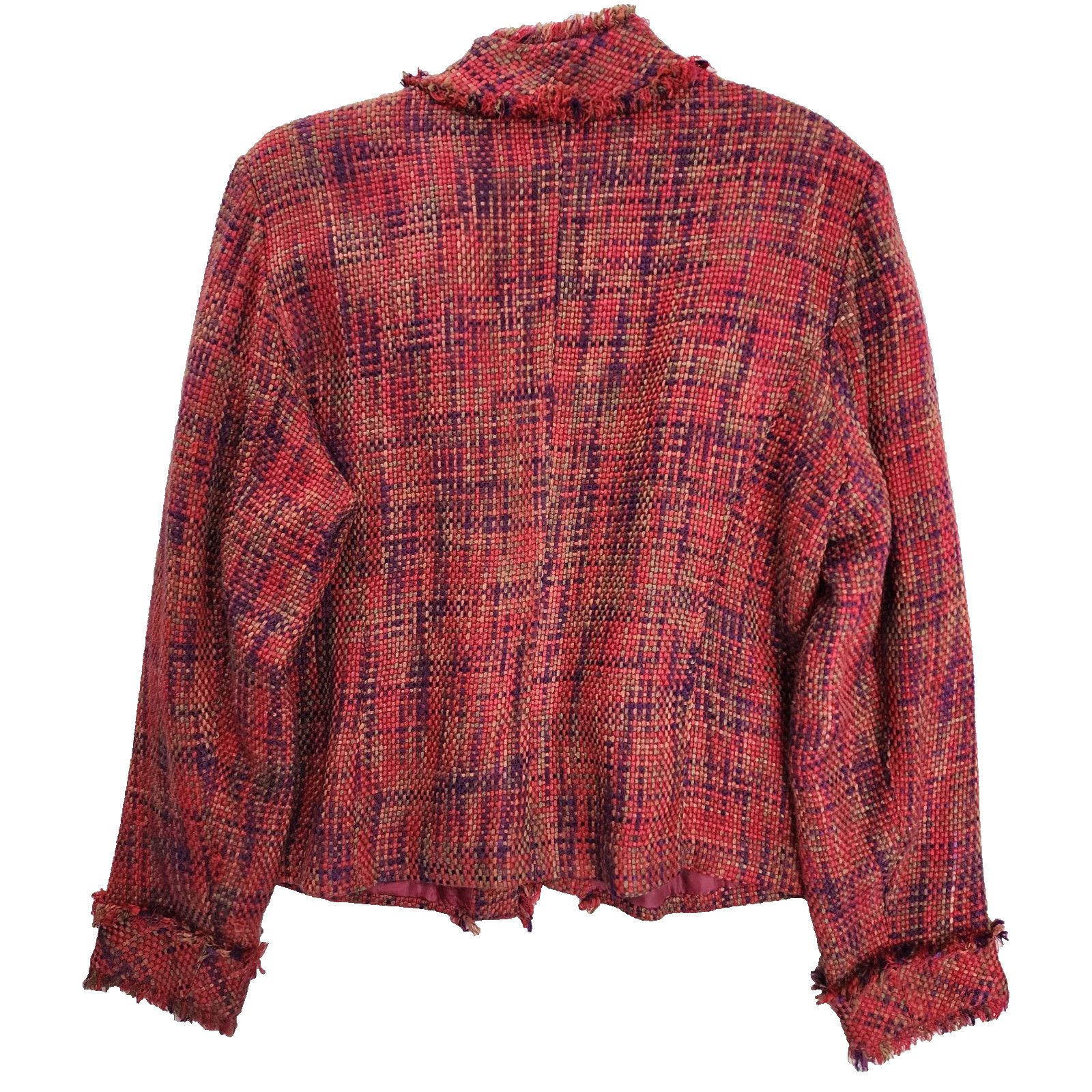 Coldwater Creek Coldwater Creek Boucle Tweed Blazer Women XL Red Open Jacket Size XL / US 12-14 / IT 48-50 - 2 Thumbnail