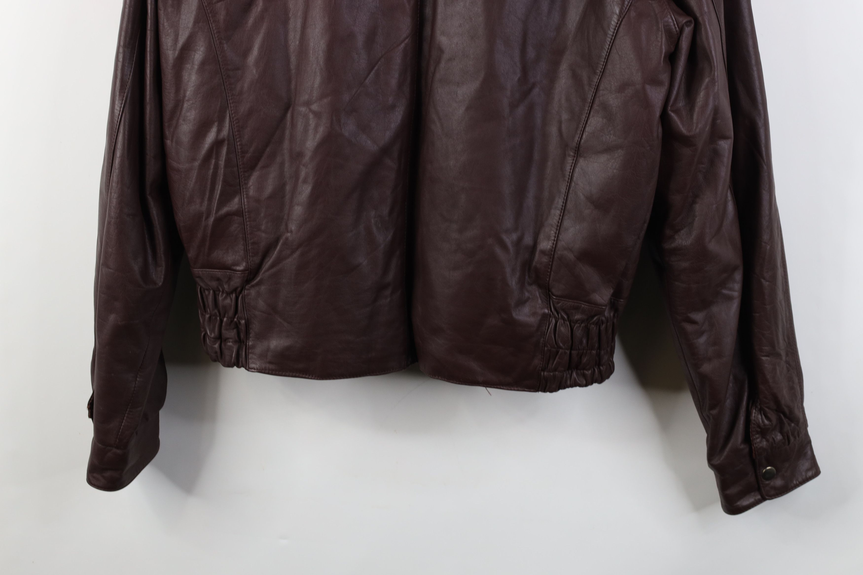 Vintage Vintage 70s Streetwear Cafe Racer Bomber Jacket Oxblood Red Size US XXL / EU 58 / 5 - 15 Thumbnail