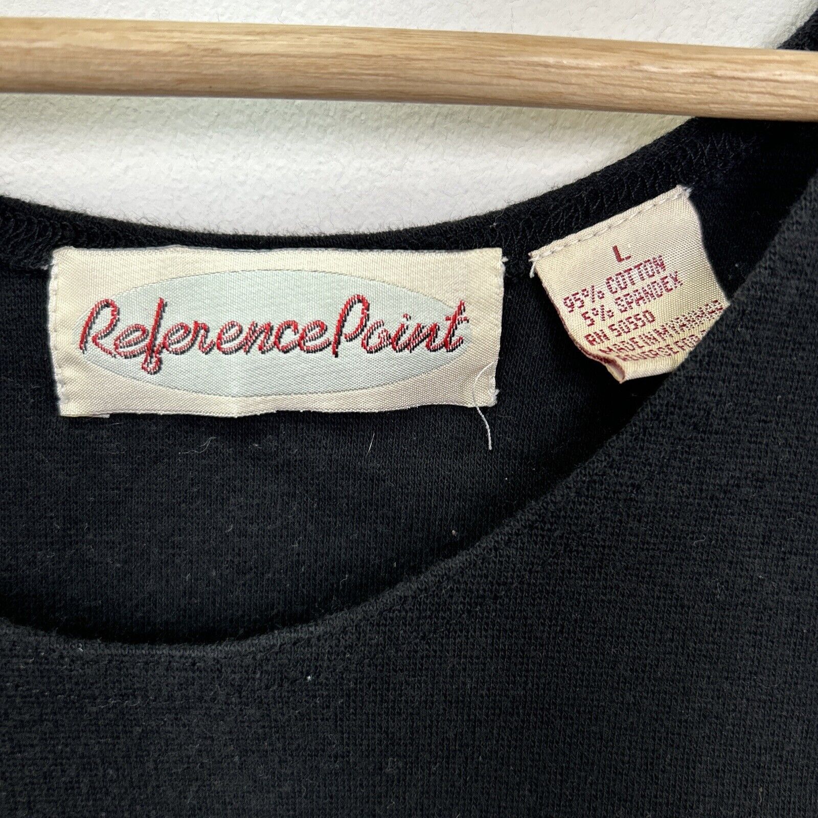 Vintage Reference Point Sleeveless Black Women’s Tank Top Size Large Size L / US 10 / IT 46 - 2 Thumbnail