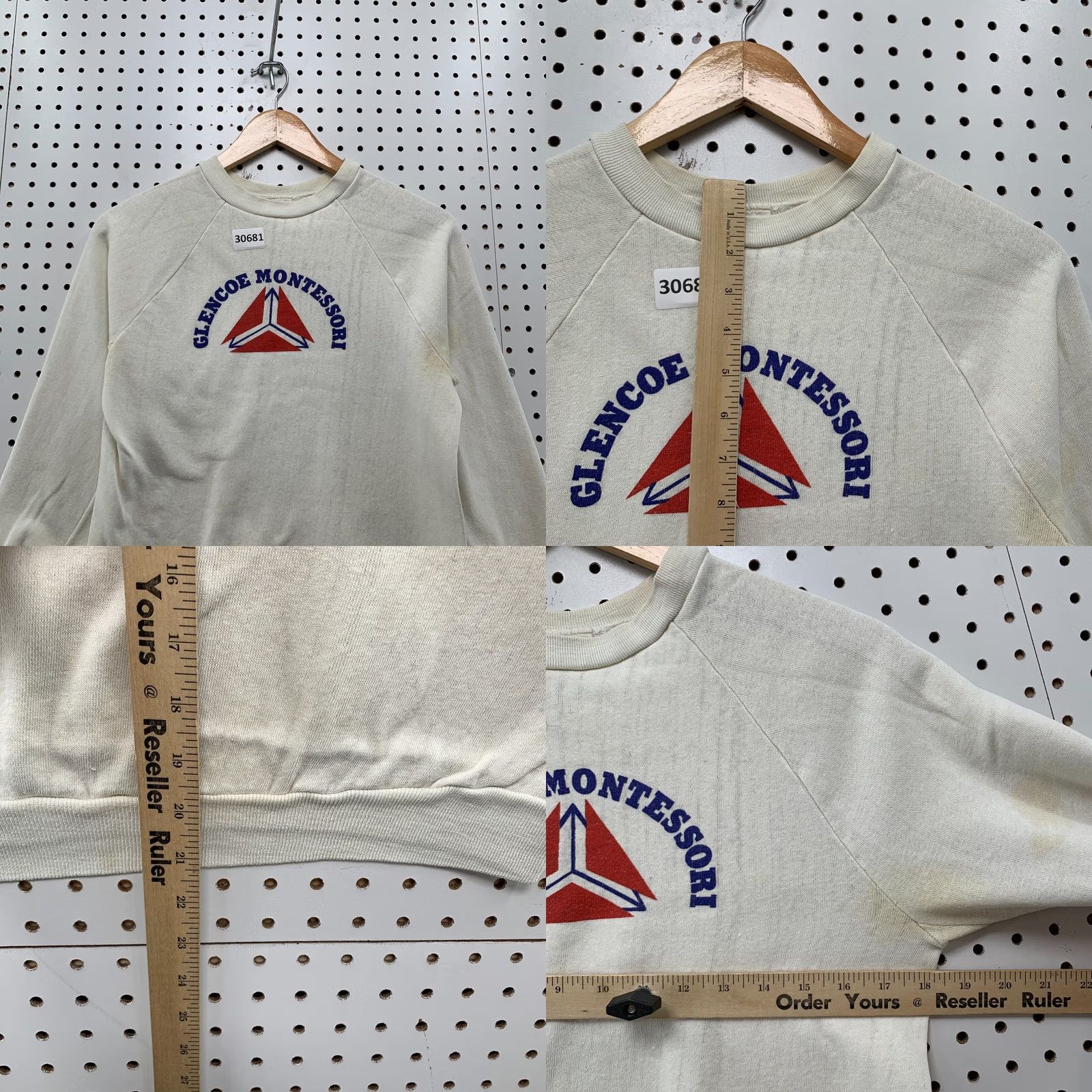 Vintage VINTAGE Healthknit Sweatshirt Mens XS White 70s Glencoe Montessori Made USA 70s 80s Cotton Crew Neck Pullover Shirt Clothes Mens Size US XS / EU 42 / 0 - 8 Thumbnail