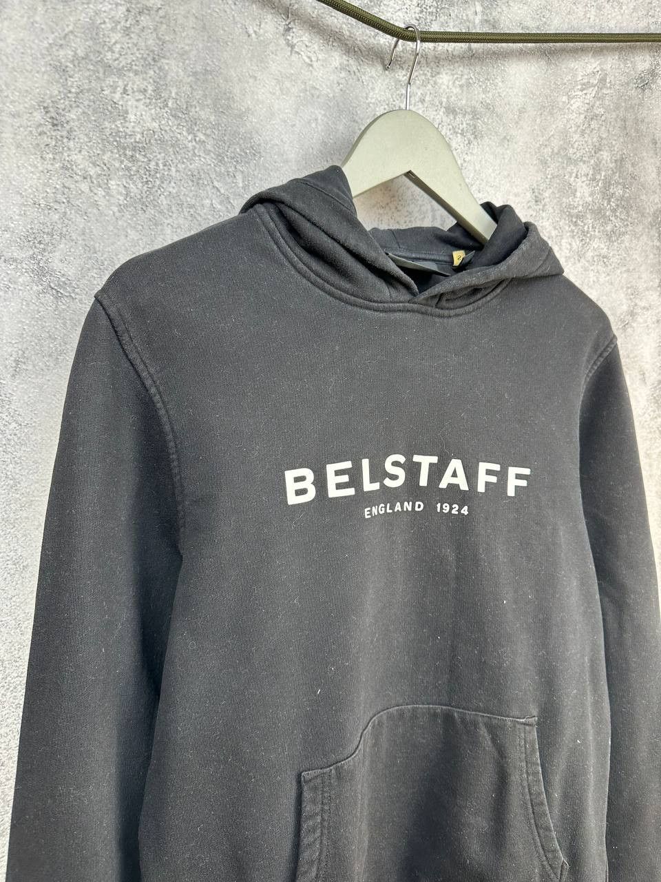 Belstaff Belstaff Hoodie Black Pullover w/ Big Logo Cotton Size US S / EU 44-46 / 1 - 4 Thumbnail