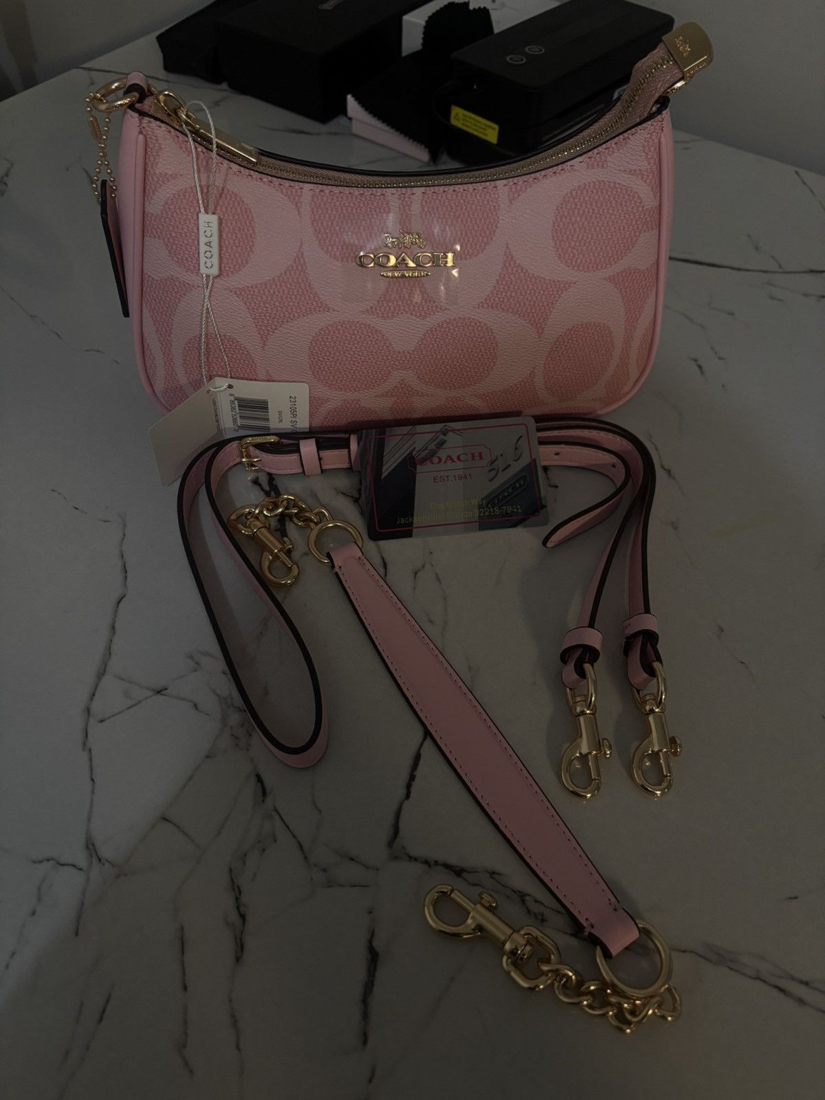 Pink Coach shoulder bag
