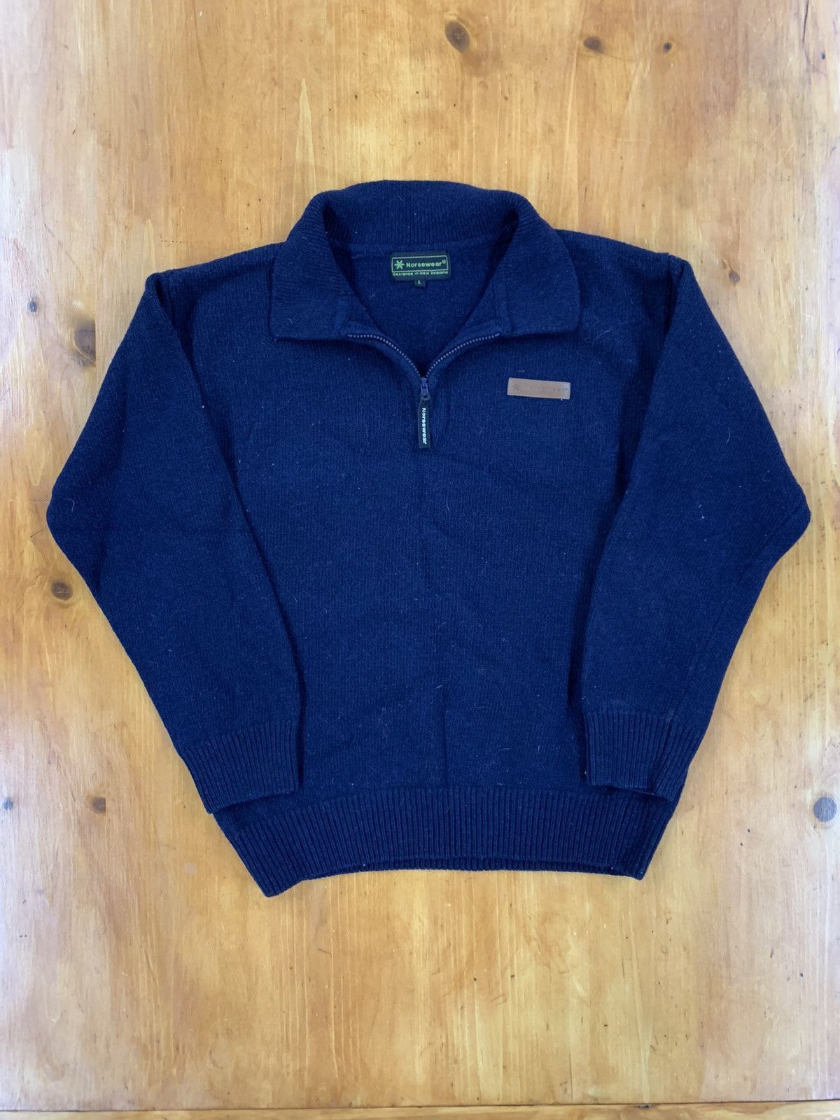 Vintage Vintage Y2K Distressed Norsewear Cable Quarterzip Size US L / EU 52-54 / 3 - 1 Thumbnail
