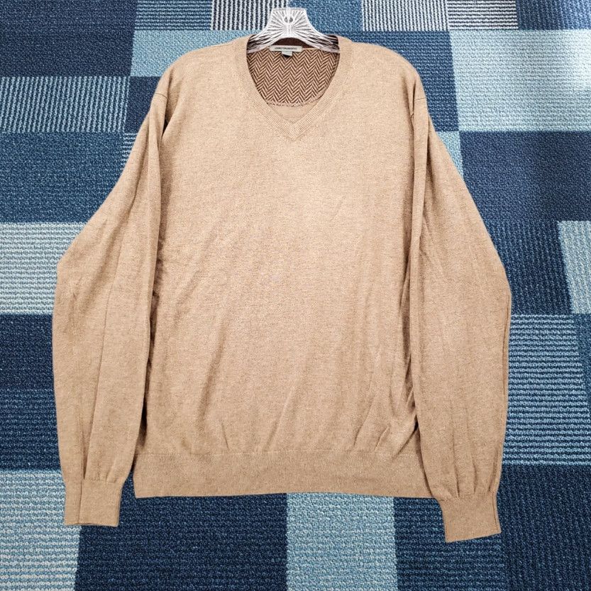 Johnston & Murphy Johnston & Murphy Sweater Womens L Brown Mens Long Sleeve Silk Neck Pullover Knit Size L / US 10 / IT 46 - 1 Thumbnail