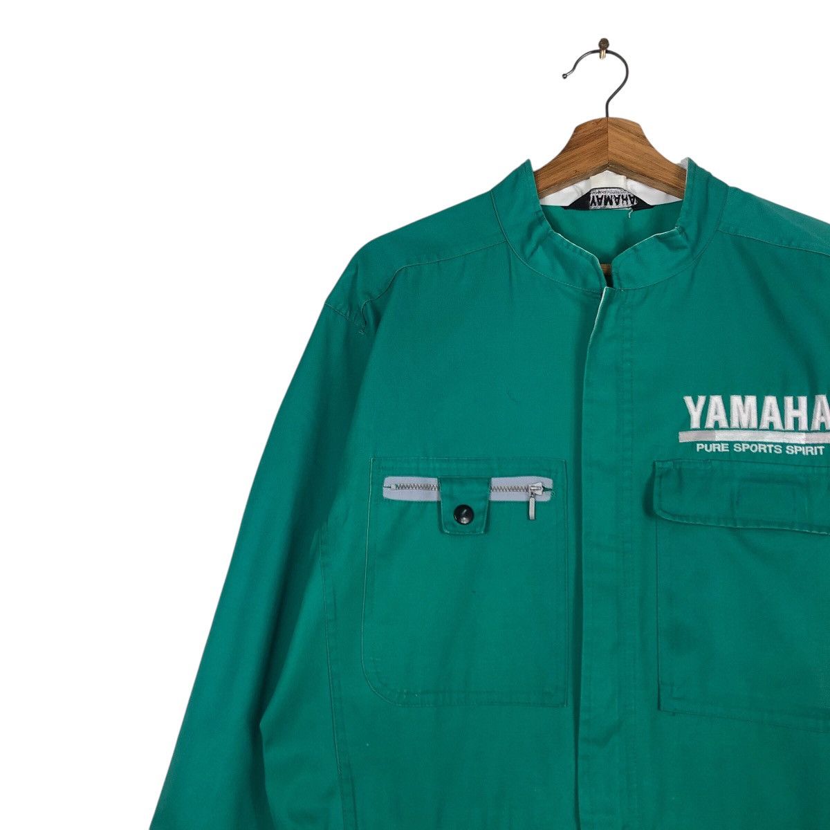 Japanese Brand 📌Vintage Coverall Worker Racing Yamaha Big Logo Spell Out Size US 36 / EU 52 - 9 Thumbnail
