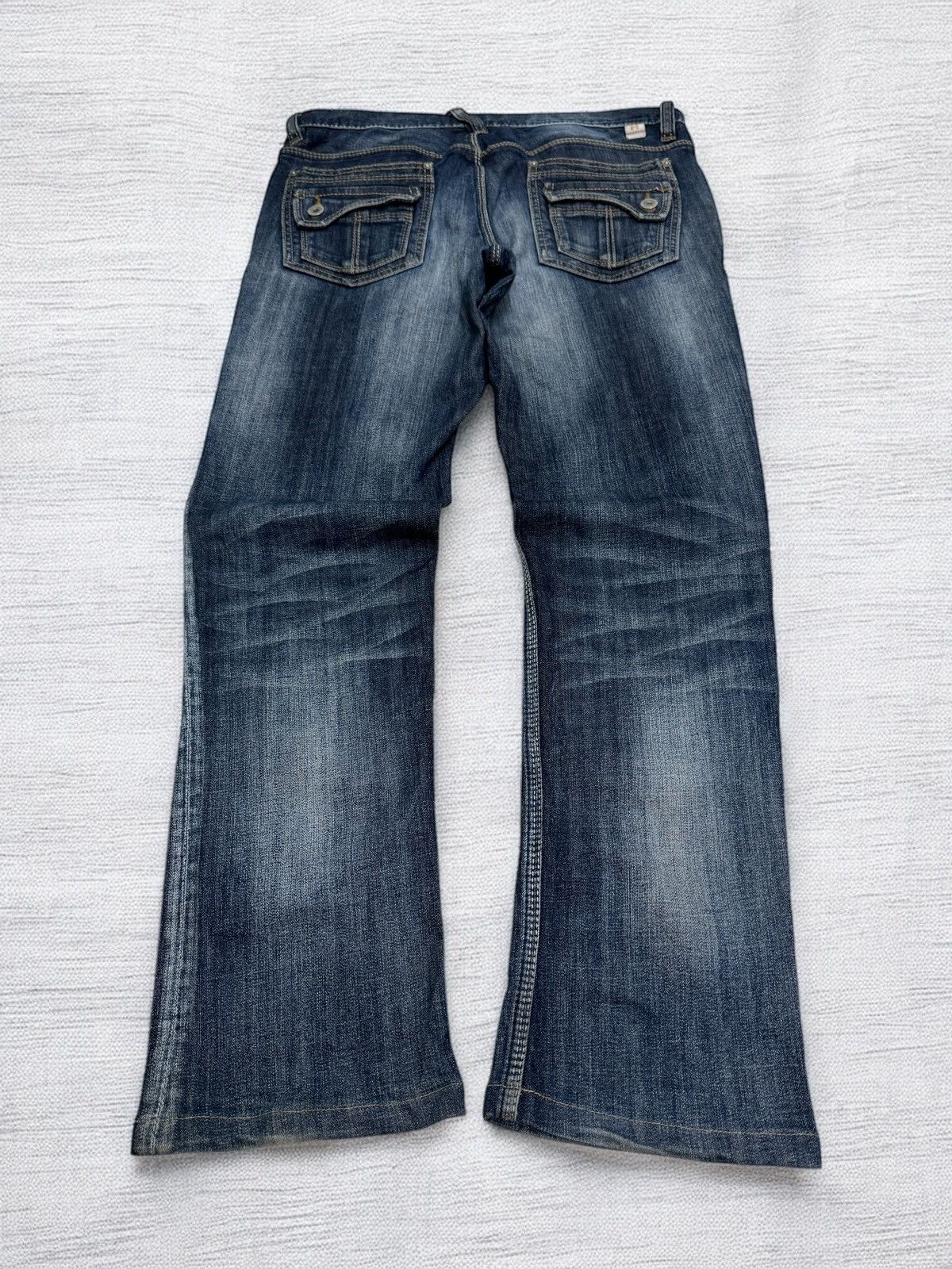 Japanese Brand Vintage Nicole Hideaways Acid Wash Zipper Pocket Denim Size US 33 - 2 Thumbnail