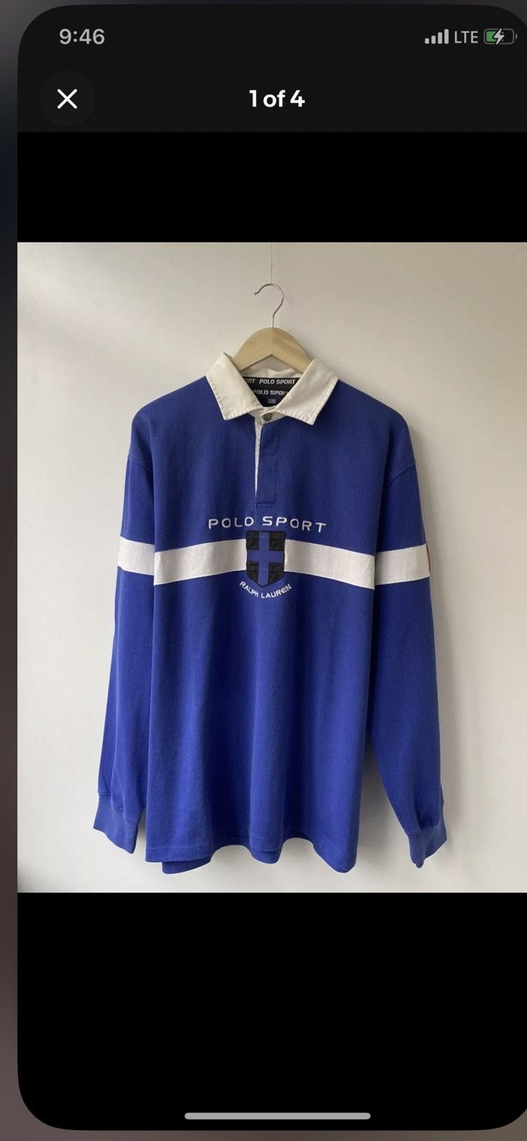 Vintage Polor Sport Arctic Challenge Rugby Shirt Size Large