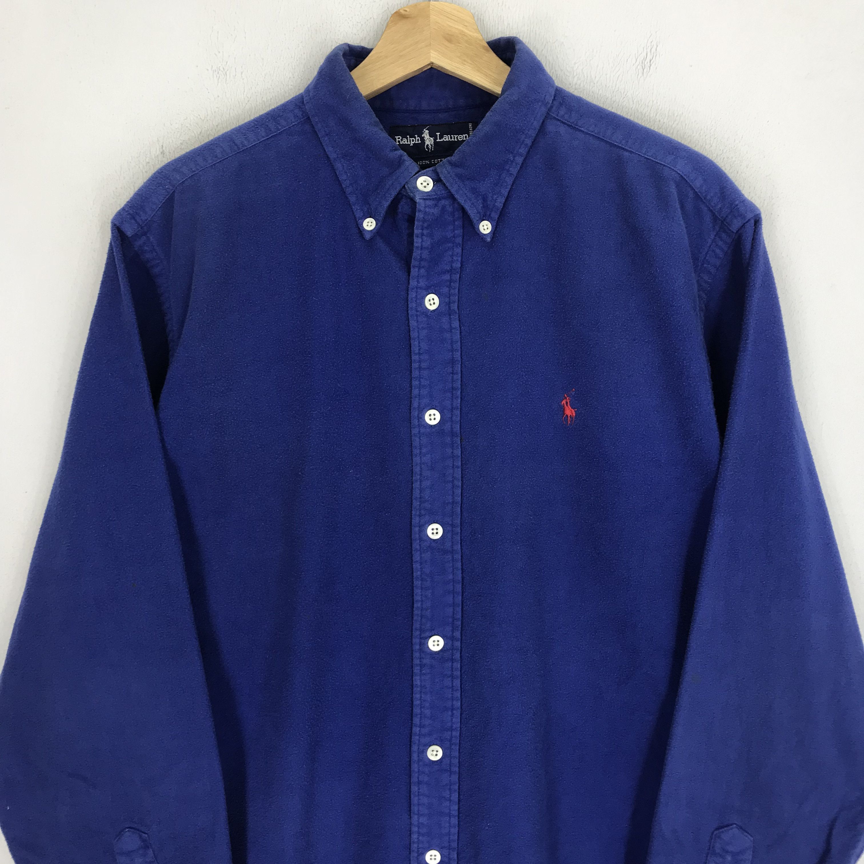 Polo Ralph Lauren Vintage Ralph Lauren Blue Casual Shirt Large Polo Pony Size US L / EU 52-54 / 3 - 3 Thumbnail