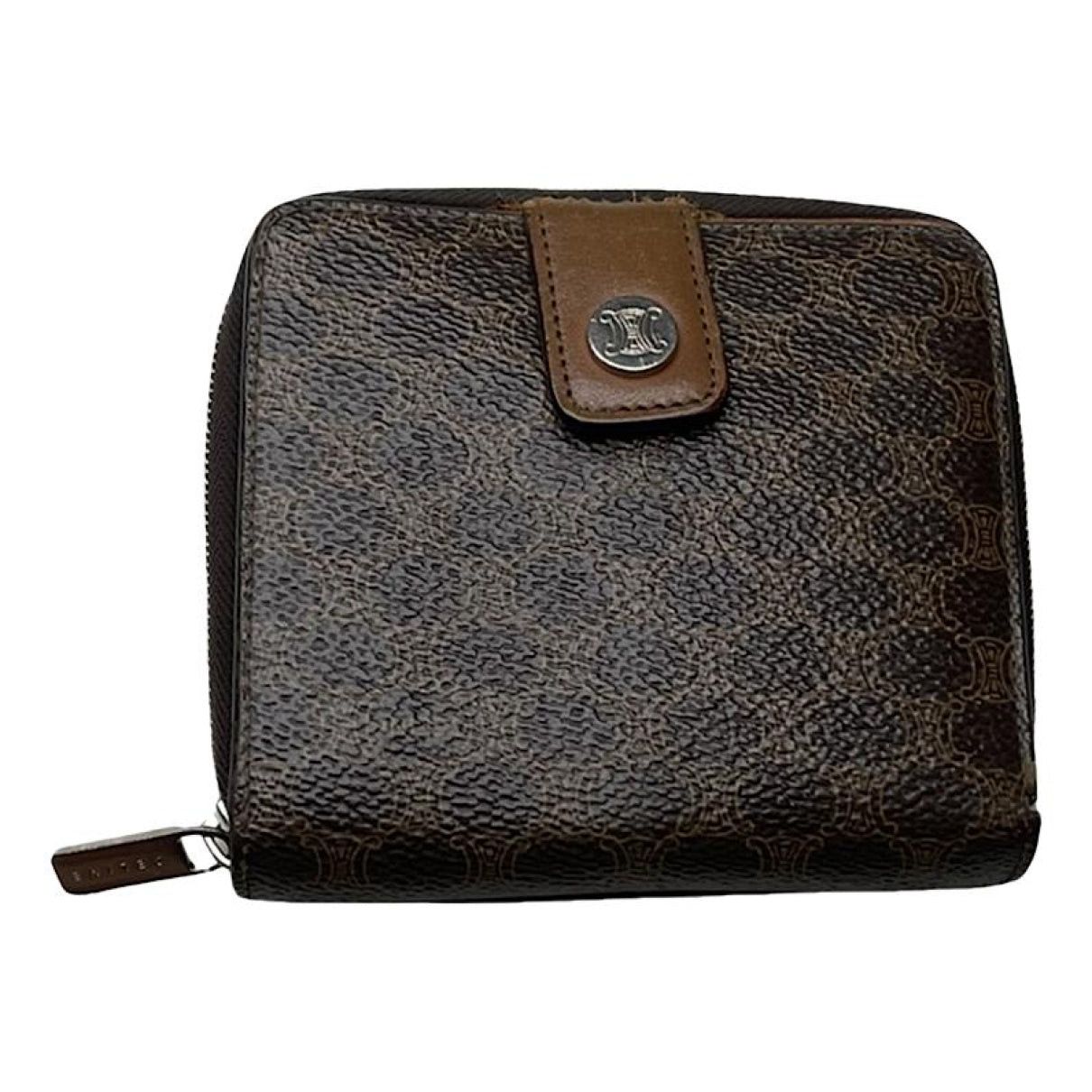 Celine Triomphe Vintage Brown Leather Wallet Size ONE SIZE - 1 Thumbnail