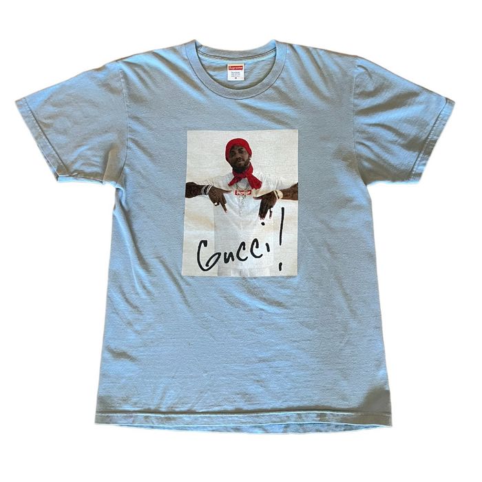 Supreme gucci mane photo hot sale tee