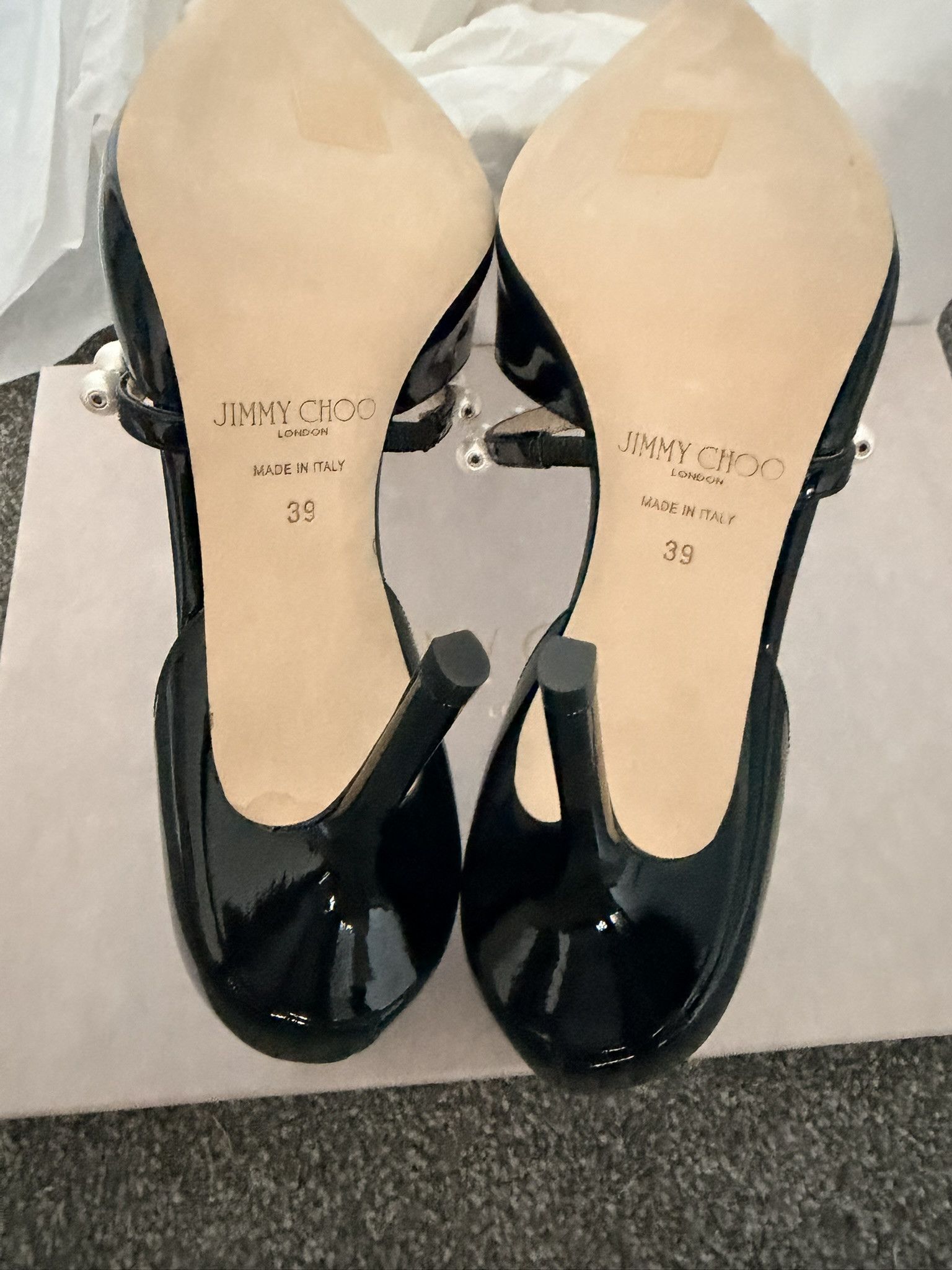 Jimmy Choo Jimmy Choo Aurelie 85 l 39 Black/ White Size US 9 / IT 39 - 5 Thumbnail