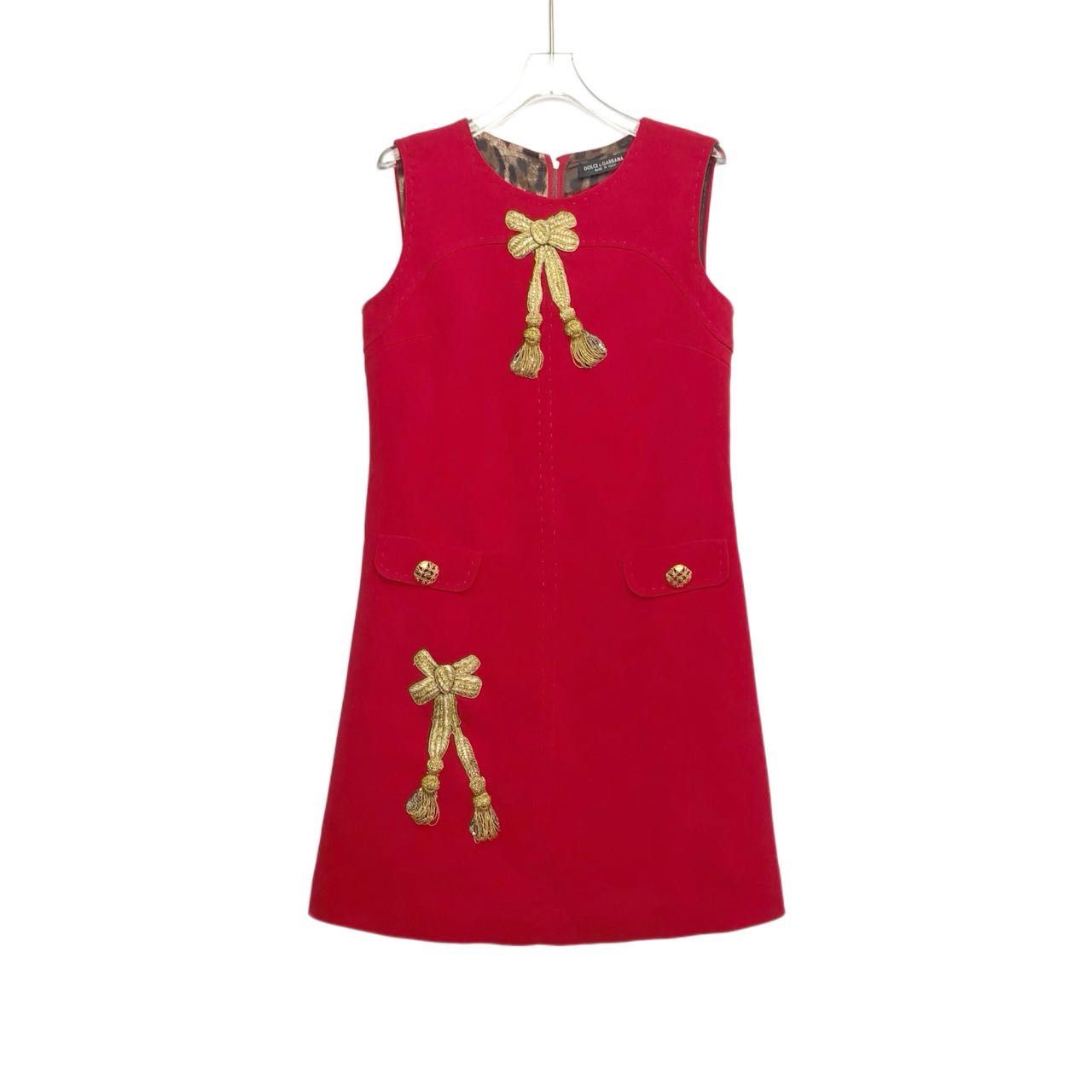 Dolce & Gabbana Dolce&Gabbana Red Sleeveless Women Dress K26WX Size S / US 4 / IT 40 - 1 Thumbnail