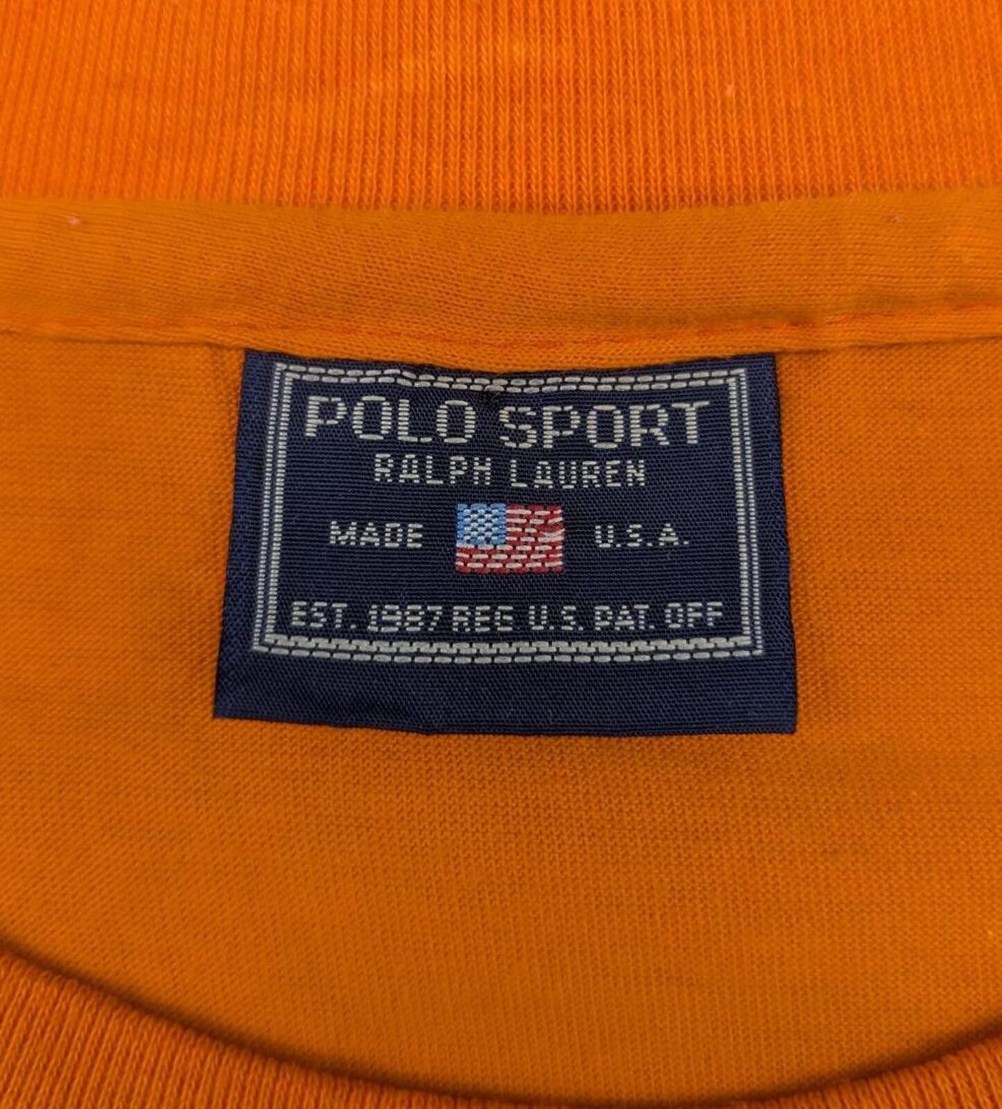Other Vintage Polo Sport Ralph Lauren USA Dragon Orange T-shirt Size US XL / EU 56 / 4 - 3 Thumbnail