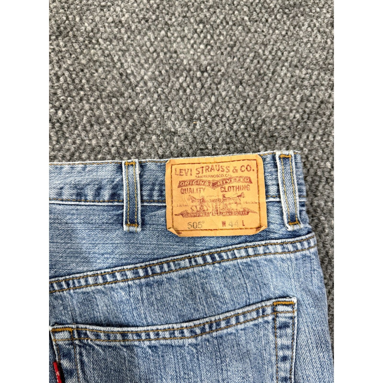 Levi's Levi's 505 Shorts Mens 44 Denim Blue Light Wash Classic Retro Camouflage 5-Pocket Design Regular Fit Summer Spring Fall Size US 44 / EU 60 - 7 Thumbnail