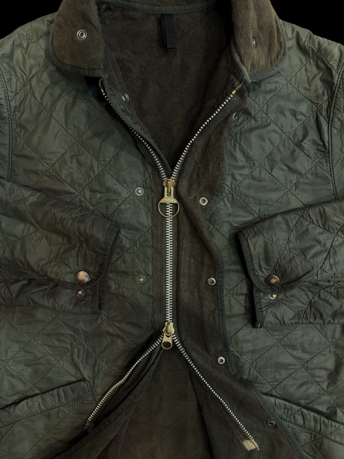 Barbour Barbour® Polar Quilt Olive Green Jacket. Made in England. Size US M / EU 48-50 / 2 - 4 Thumbnail