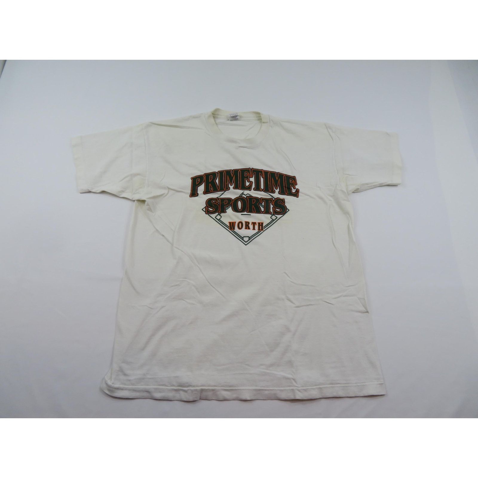 Fruit Of The Loom Vintage Primetime Sports T-Shirt, White Made in USA XL Size US XL / EU 56 / 4 - 1 Thumbnail