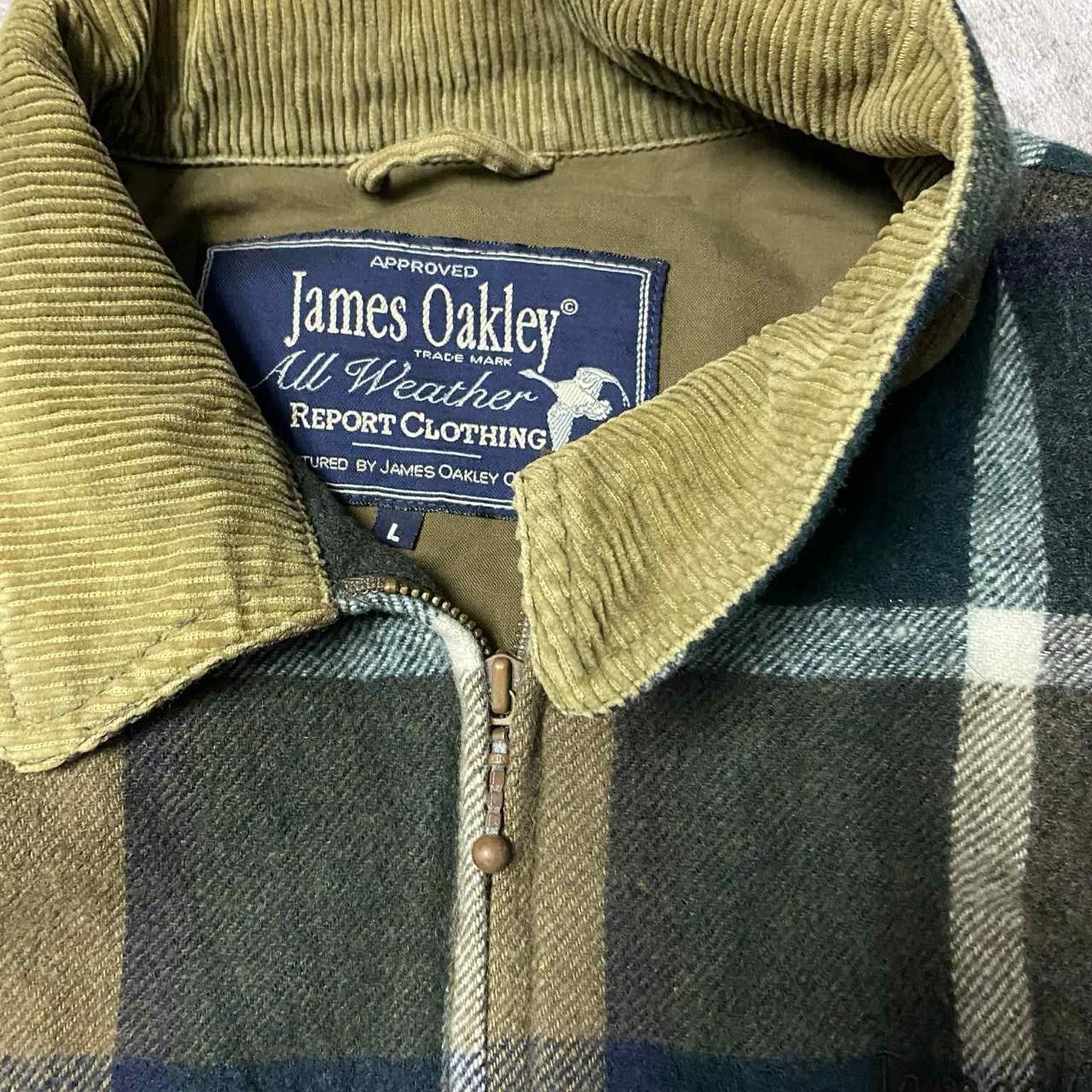 Other Green and brown plaid zip-up jacket with a retro Size US L / EU 52-54 / 3 - 3 Thumbnail