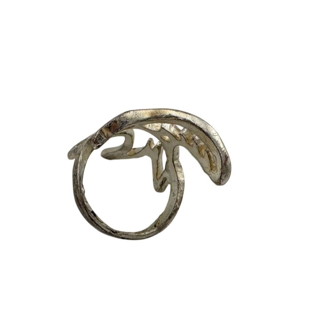 Other Vintage Women's Silver Toned Geometric Ring Size ONE SIZE - 10 Thumbnail