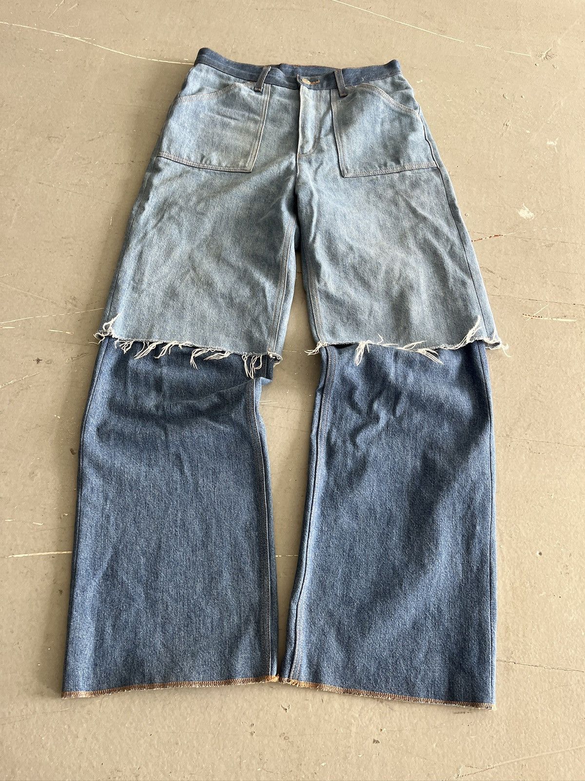 AVAVAV AVAVAV Two Tone Layered Jeans (unisex) Size US 30 / EU 46 - 10 Thumbnail
