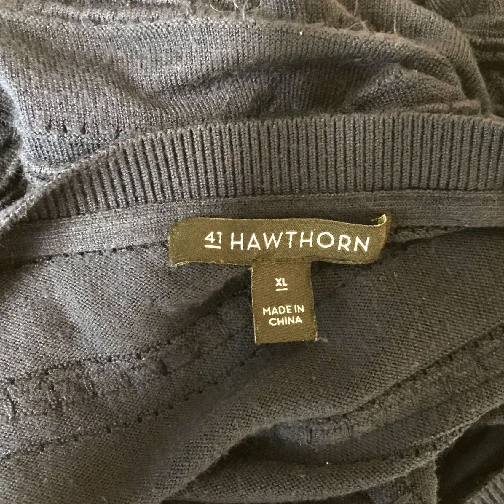 Vintage 41 HAWTHORN Womens XL Navy Long Sleeve Round Neck Pullover Sweater Size XL / US 12-14 / IT 48-50 - 7 Thumbnail