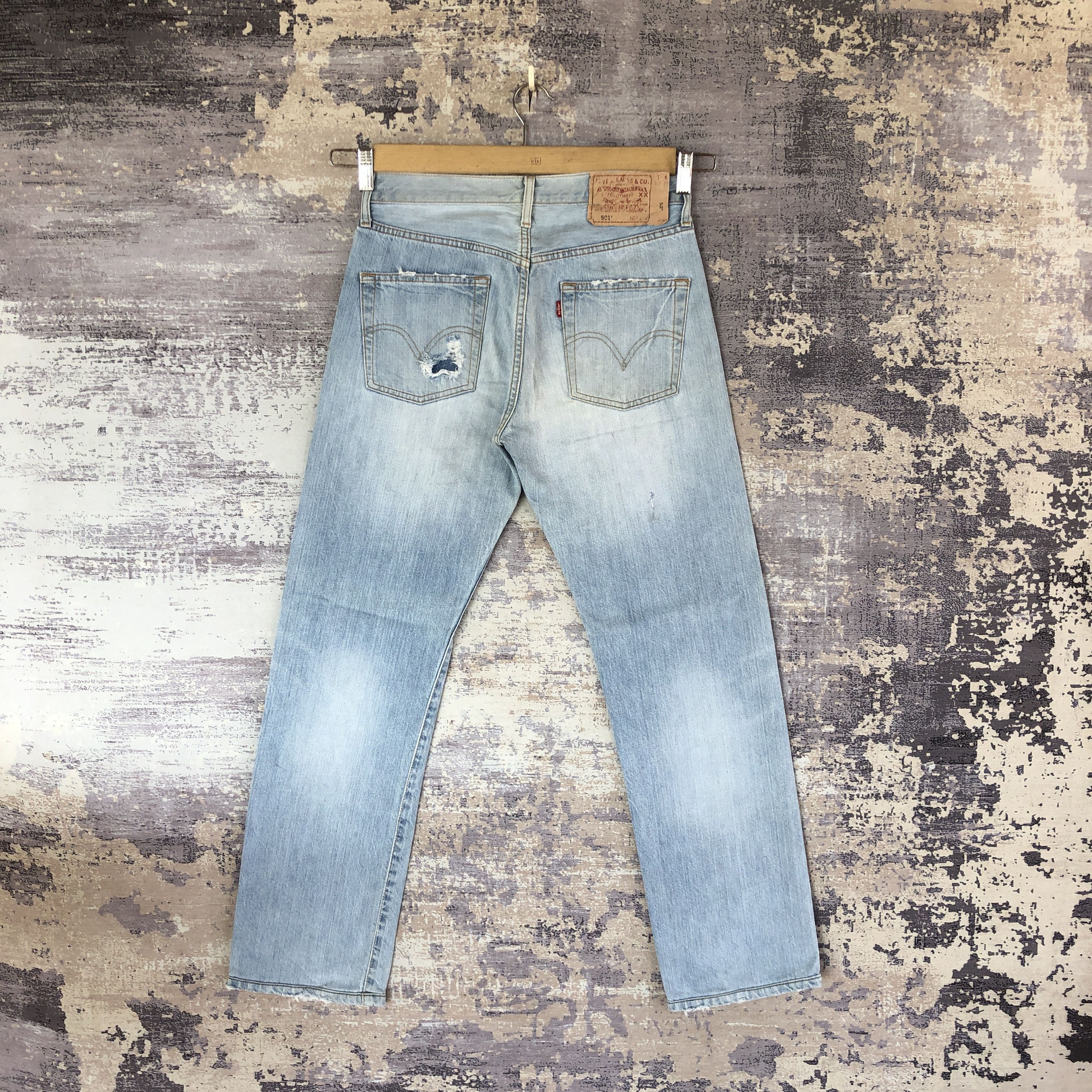 Levi's Vintage 90s Levis 501 Light Wash Distressed Levi's Denim Size US 28 / EU 44 - 2 Thumbnail