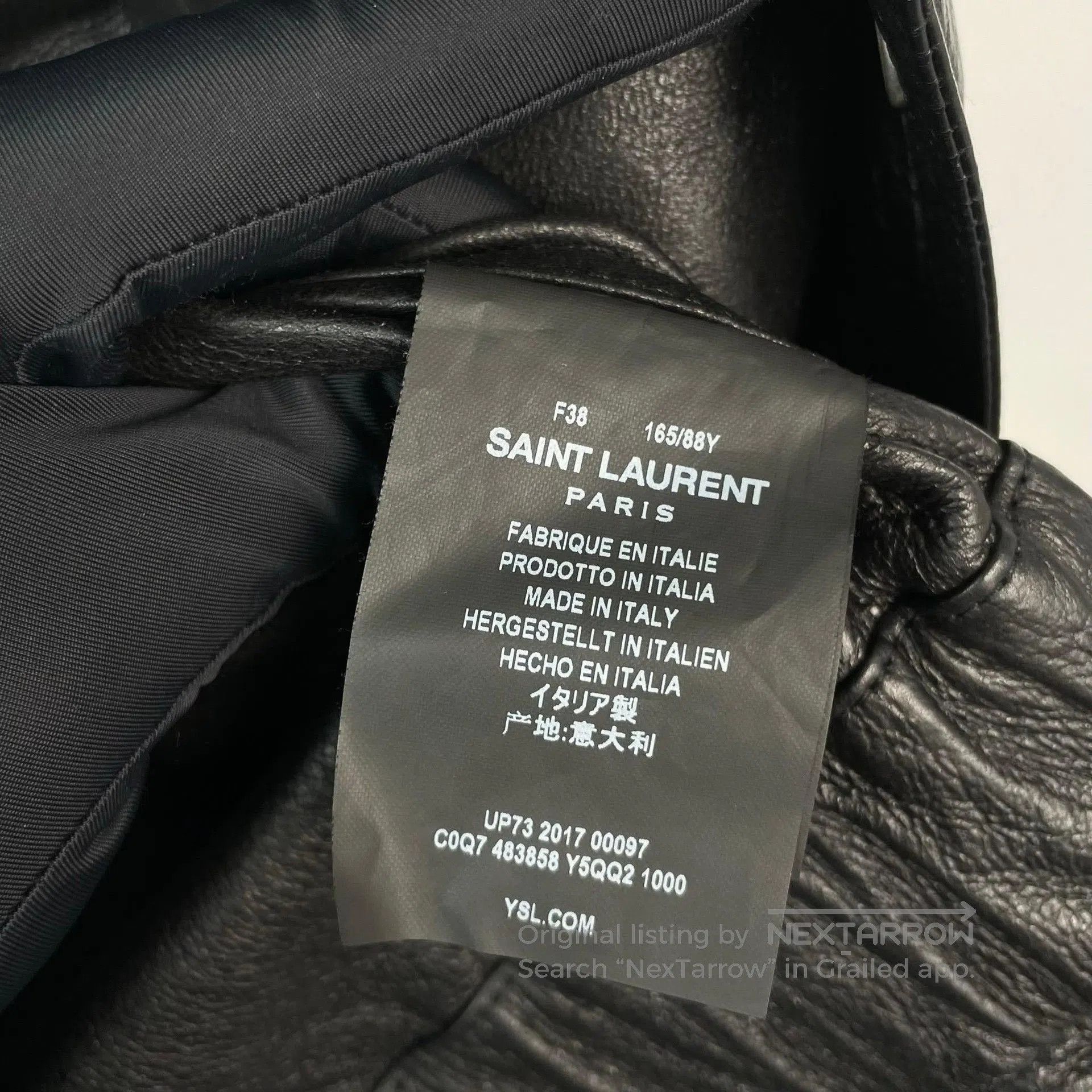 Saint Laurent Paris Saint Laurent 2017FW Black Leather Jacket. Size US M / EU 48-50 / 2 - 6 Thumbnail