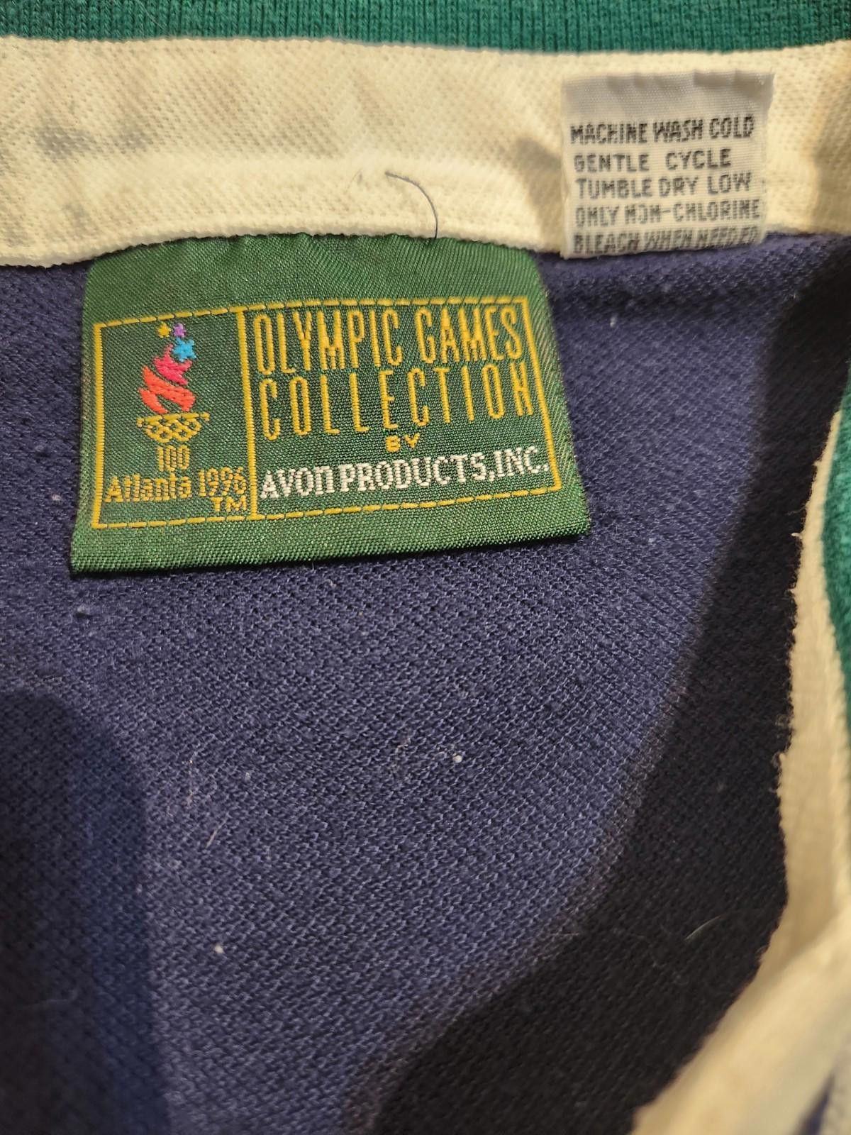 Designer VTG 90s Atlanta Olympic Games Mens L Polo Shirt Colorblock Size US L / EU 52-54 / 3 - 4 Thumbnail