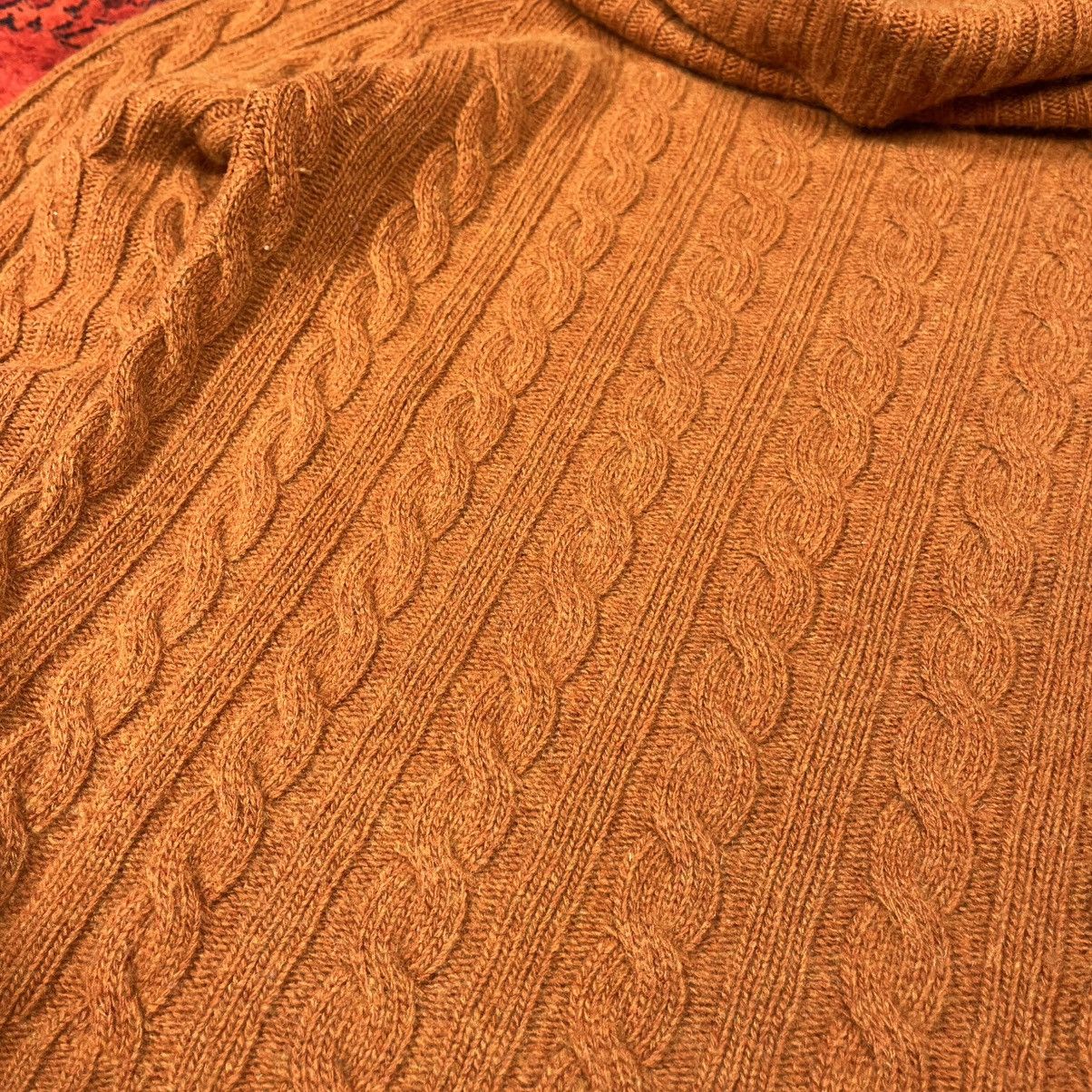 Max Mara Max Mara Orange Wool Cashmere Ribbed Turtleneck Knit Sweater Size S / US 4 / IT 40 - 5 Thumbnail