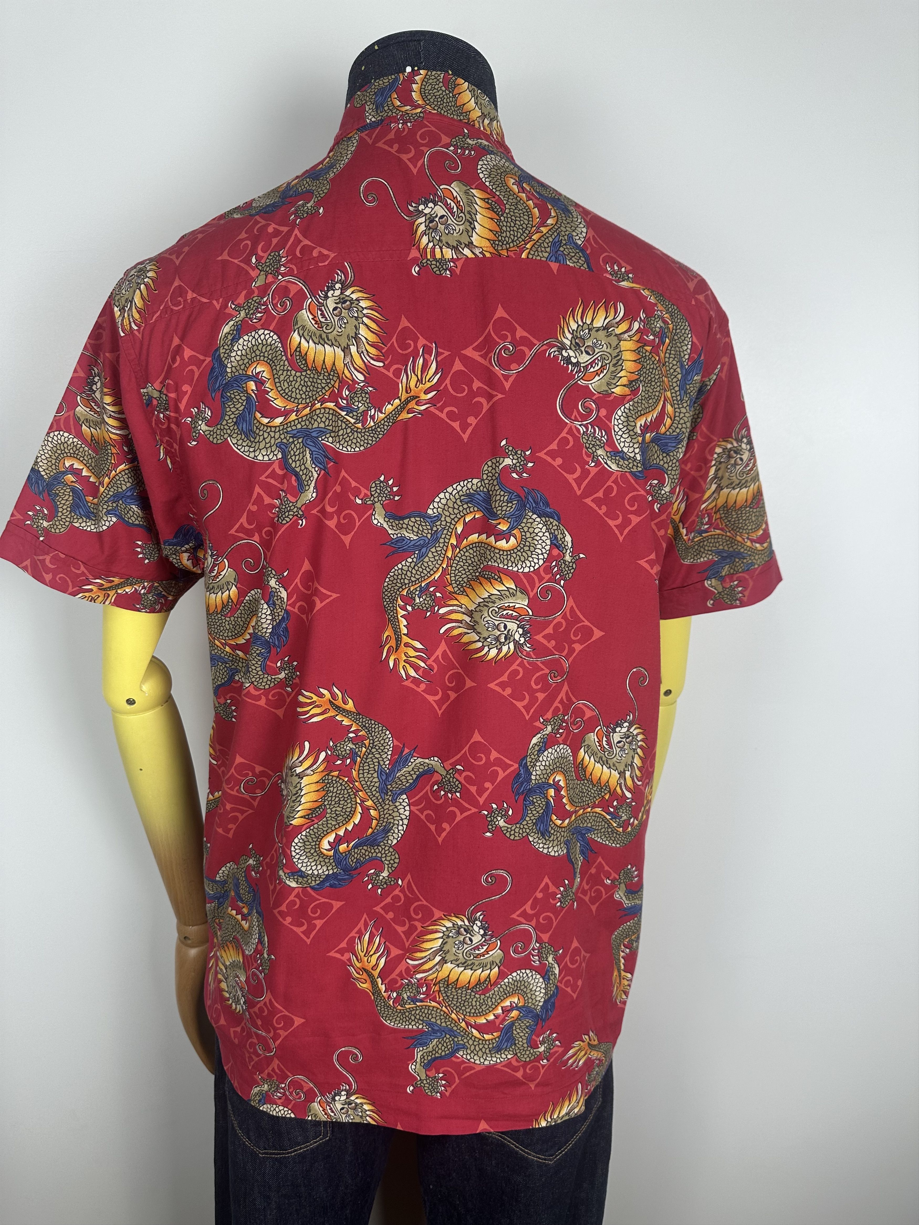 Vintage Dragon Vintage Button down 90s Unisex oversized blouse print Size US M / EU 48-50 / 2 - 6 Thumbnail