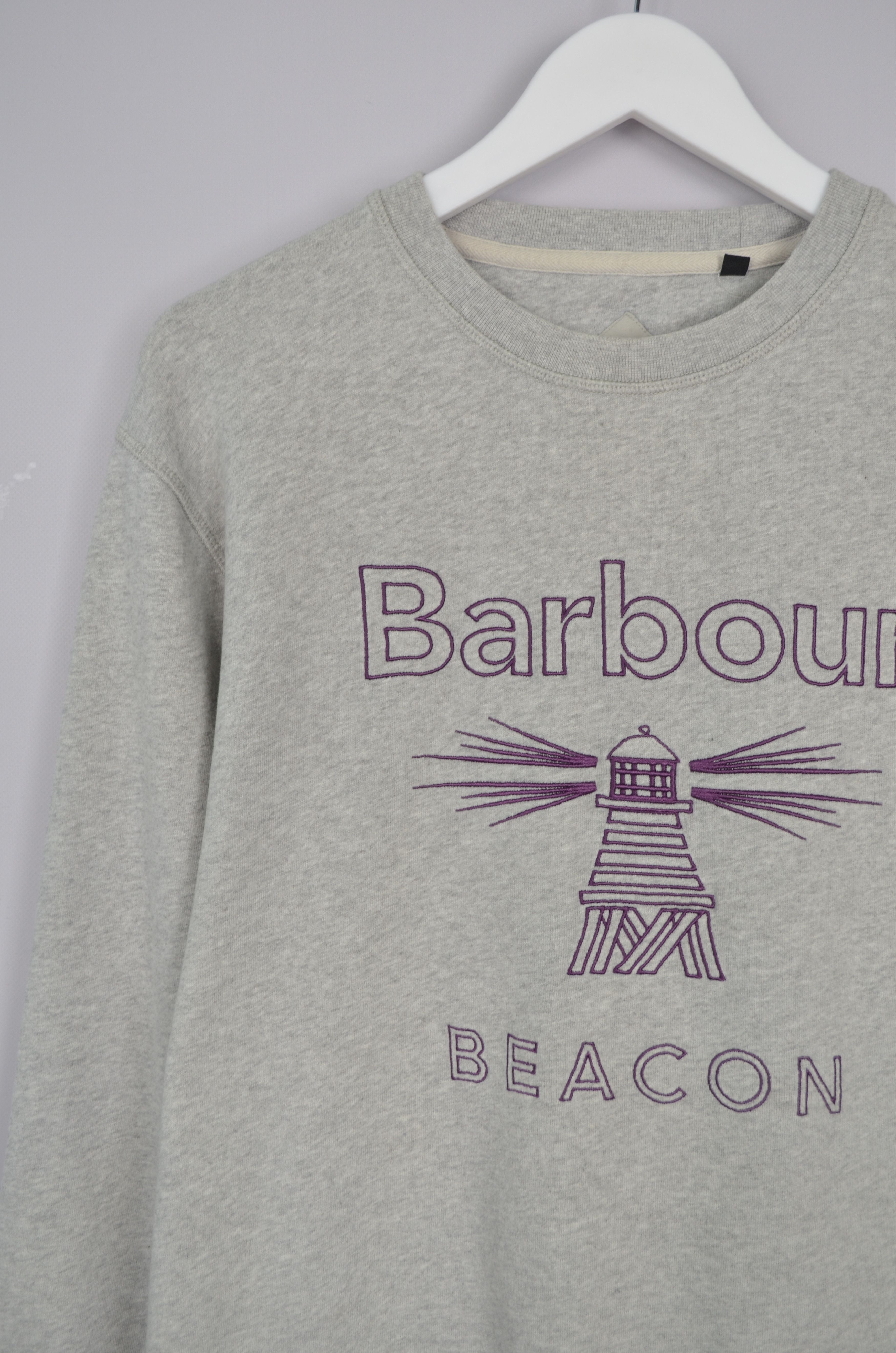 Barbour Barbour Beacon Stitch Logo Grey Crew Neck Sweatshirt Size XL Size US XL / EU 56 / 4 - 4 Thumbnail