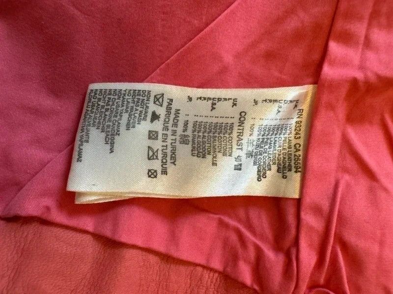 Diesel Women’s DIESEL Leather Jacket in a Vibrant Coral - S. M Size M / US 6-8 / IT 42-44 - 9 Thumbnail