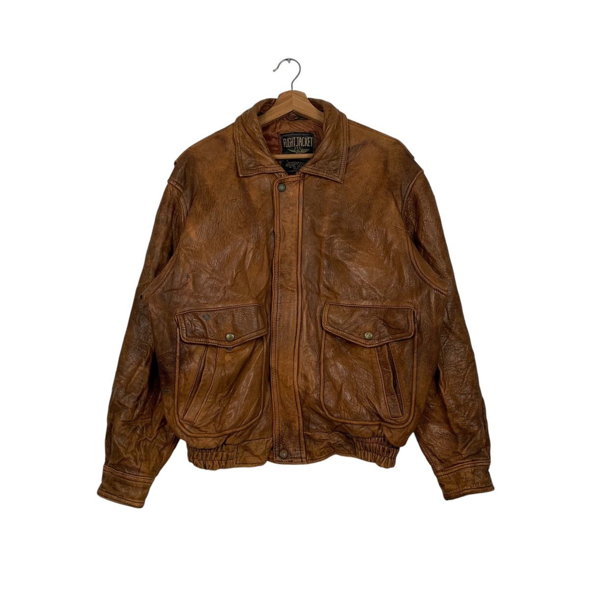 Japanese Brand Japanese Brand Jtylwear Leather Flight Jacket Size US L / EU 52-54 / 3 - 1 Thumbnail