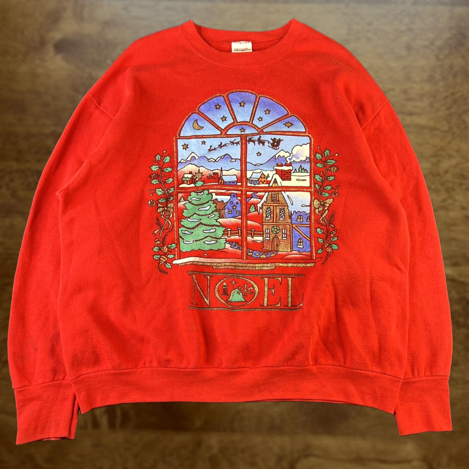 Vintage 90s Holiday Time Vintage Sweatshirt Mens XL Red Noel Christmas Graphic Fleece Pullover Size US XL / EU 56 / 4 - 1 Thumbnail