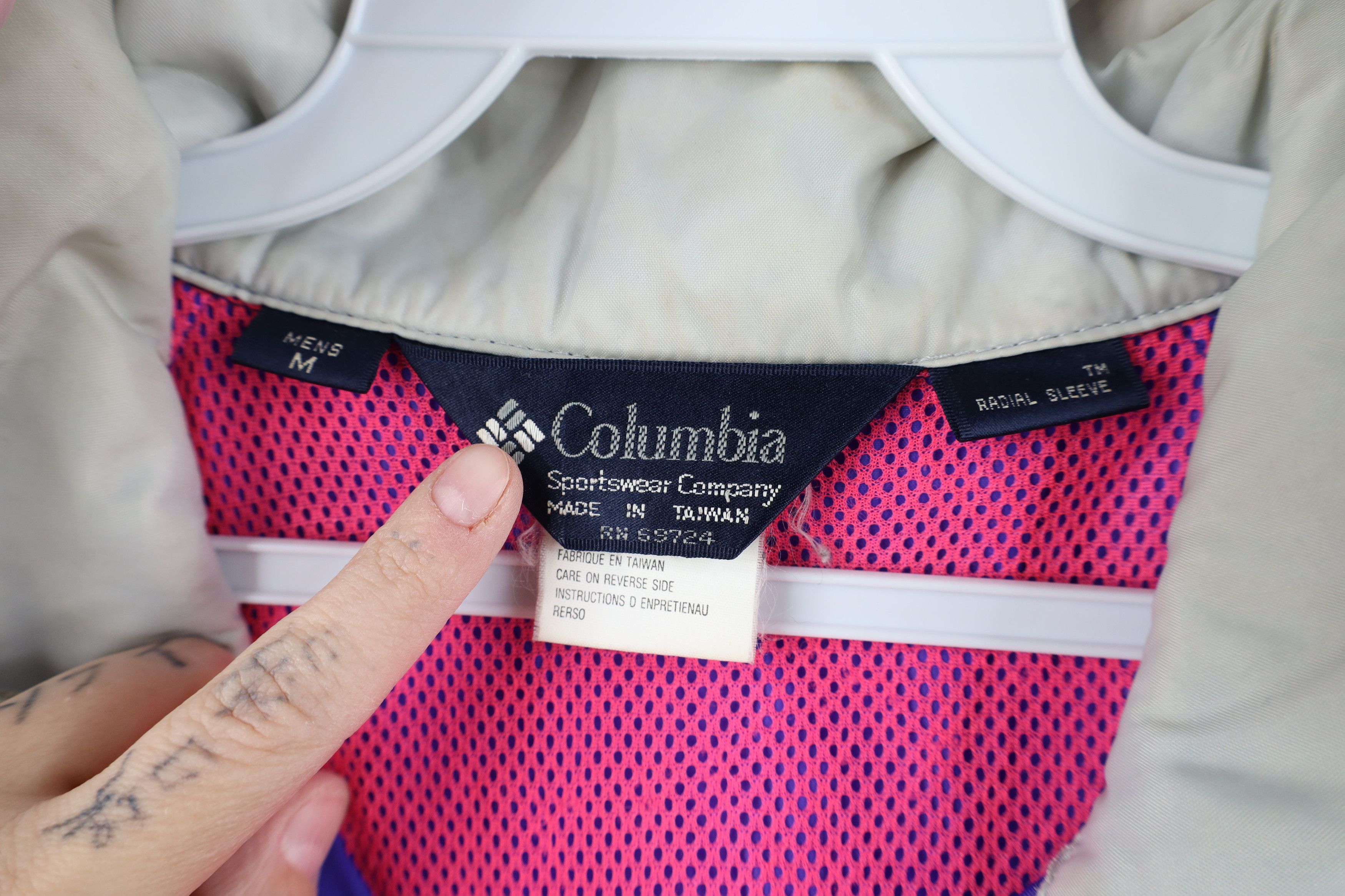Columbia Vintage 80s 90s Columbia Block Hooded Windbreaker Jacket Size US M / EU 48-50 / 2 - 10 Thumbnail
