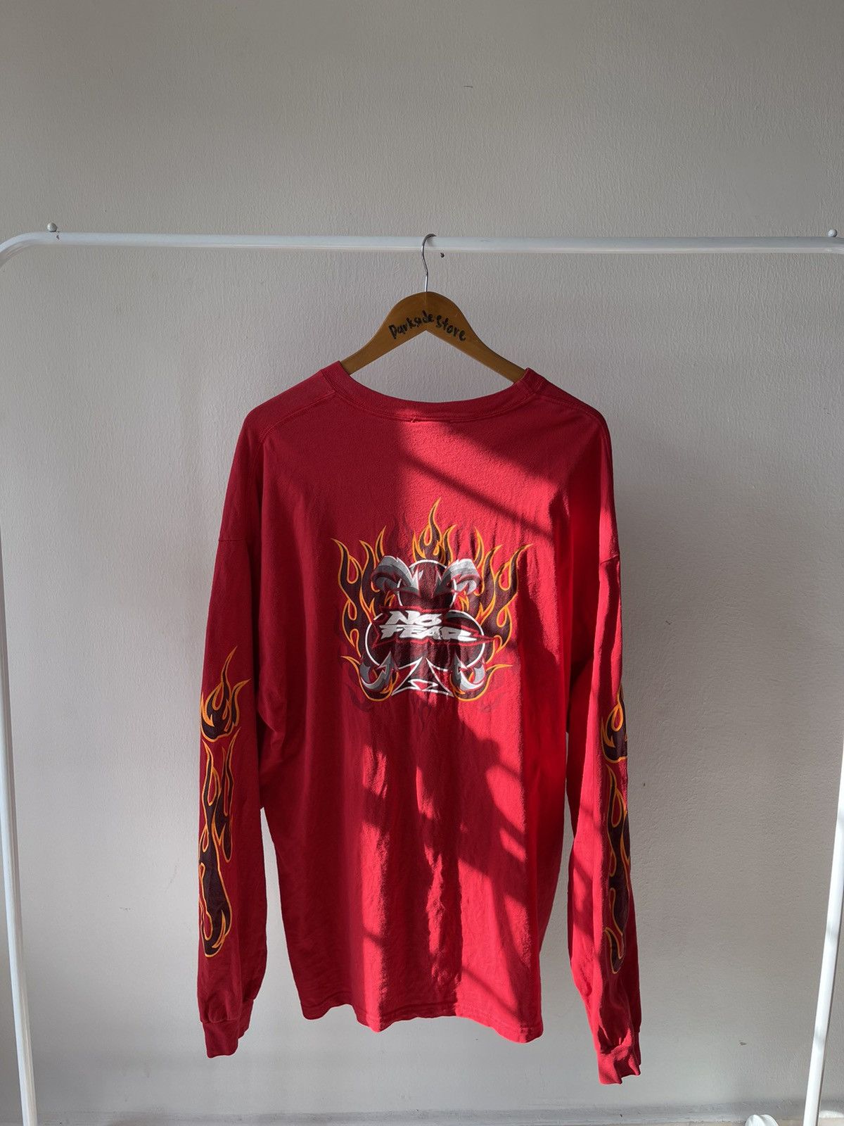 Hook-Ups × No Fear × Vintage 90s No Fear Flame Long Sleeve Size US XL / EU 56 / 4 - 8 Thumbnail