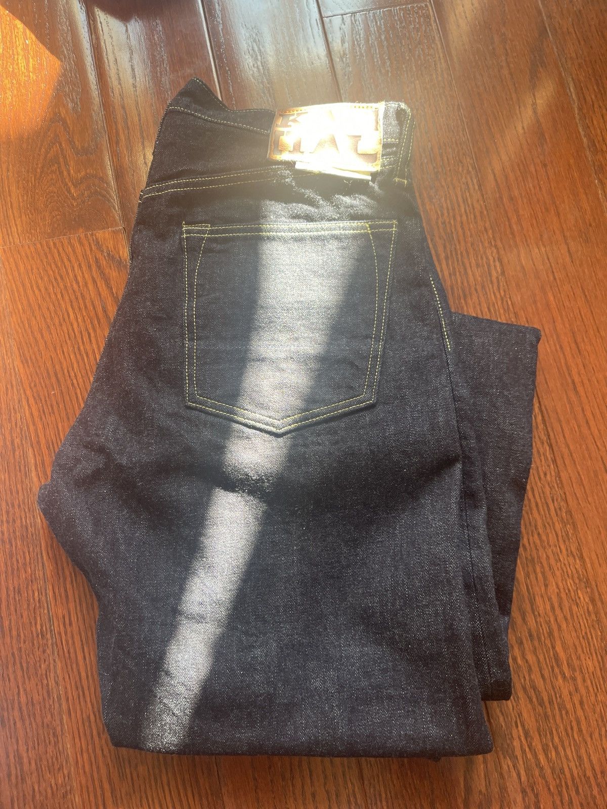 image of Kapital Monkey Cisco 14Oz 5P Denim in Navy, Men's (Size 34)