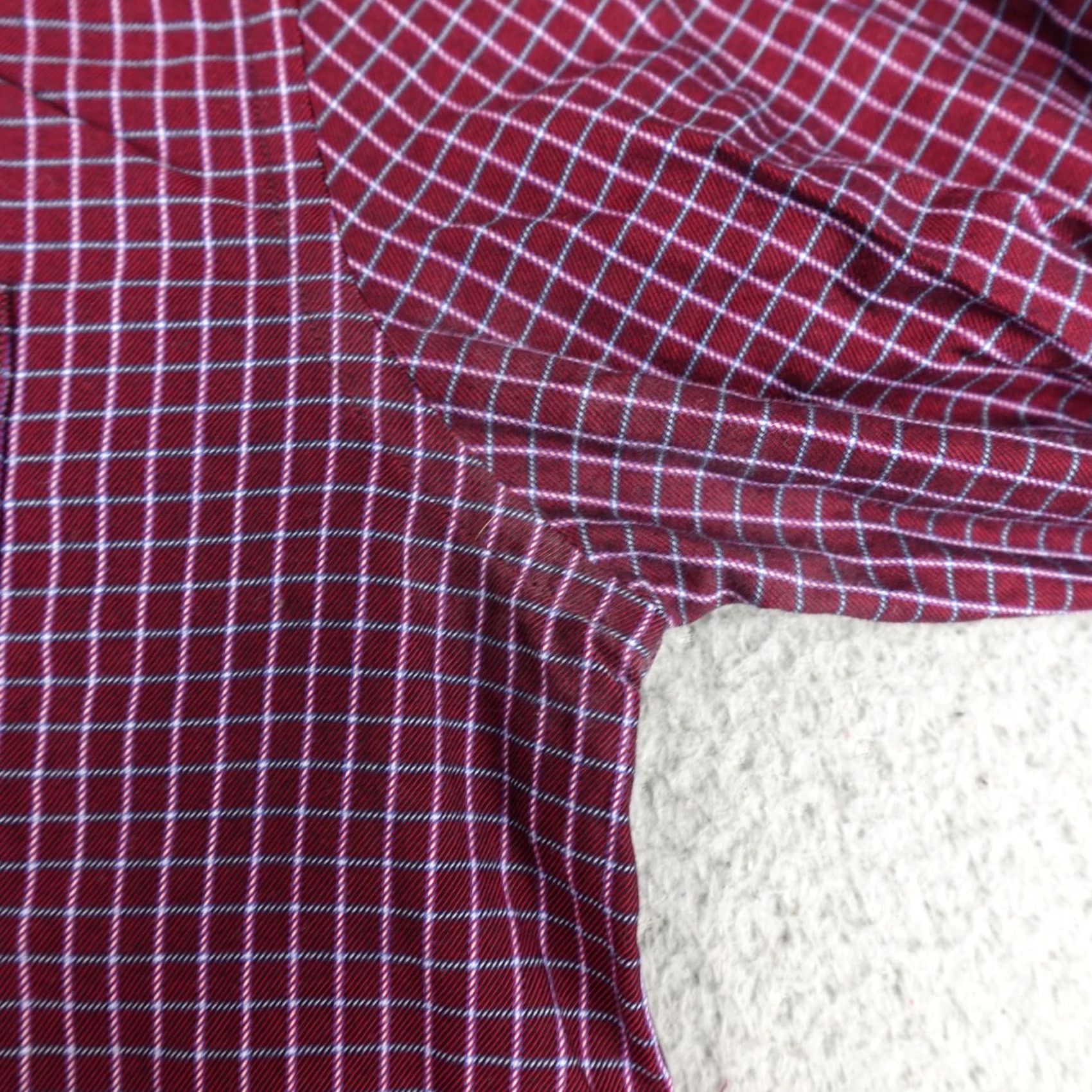 Johnston & Murphy Johnston & Murphy Shirt Mens Large Red Plaid Long Sleeve Button Up Flip Cuff Size US L / EU 52-54 / 3 - 6 Thumbnail