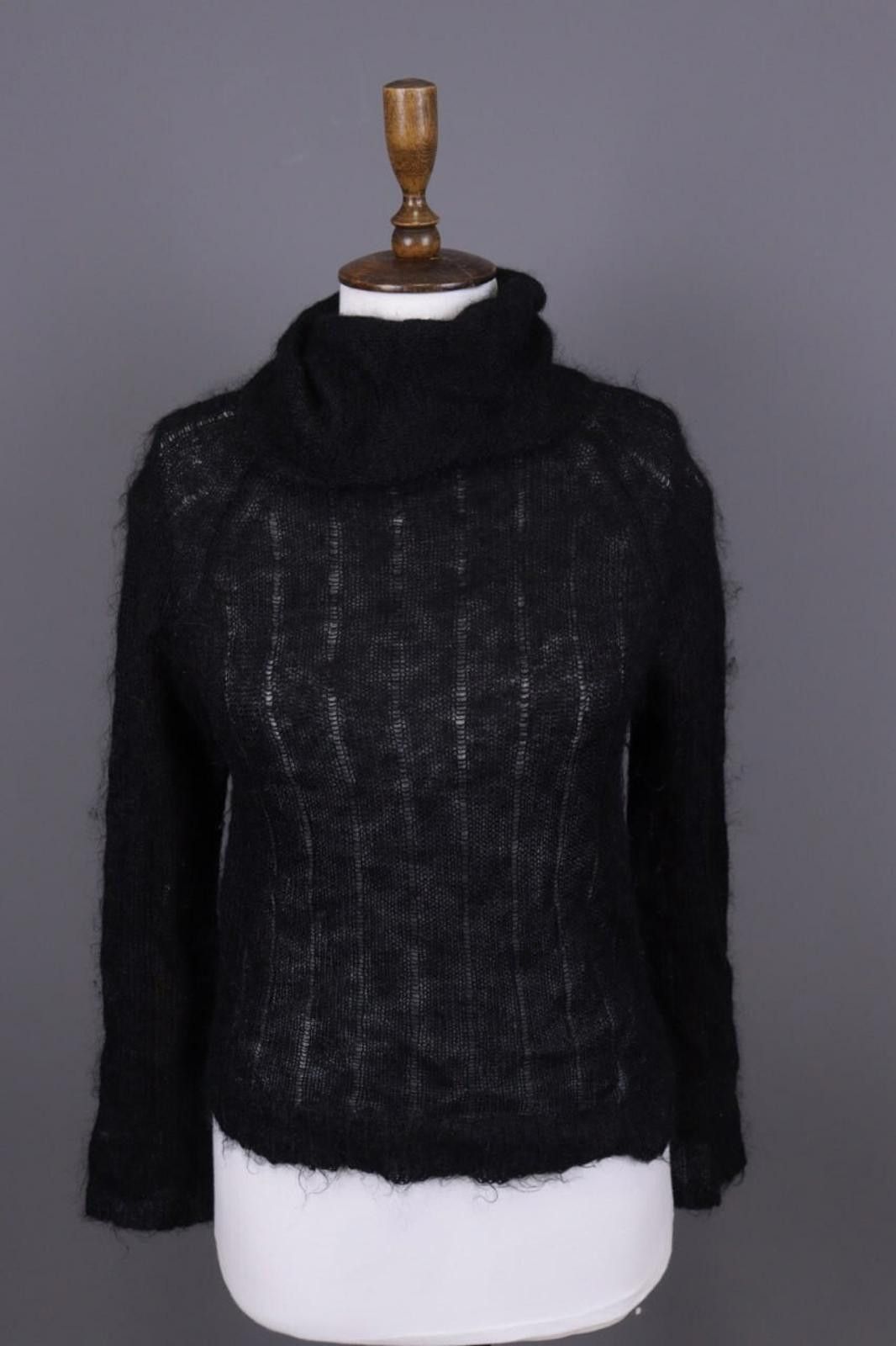 BILLTORNADE Bill Tornade Black Mesh Turtle Neck Knit Sweater Size S Size S / US 4 / IT 40 - 1 Thumbnail