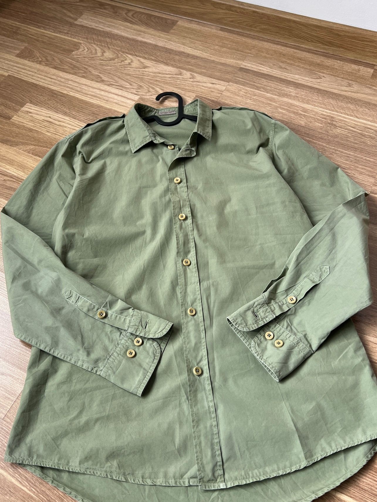 Bottega Veneta Bottega Veneta Men’s Cotton Green Shirt Size48 Made In Italy Size US M / EU 48-50 / 2 - 7 Thumbnail