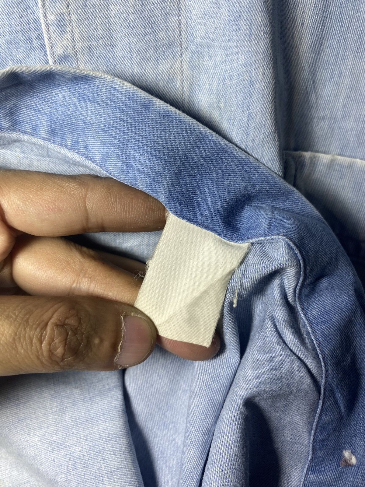 Issey Miyake Issey Miyake Design Studio Vintage 80's Sunfaded Blue Denim Size US XL / EU 56 / 4 - 6 Thumbnail