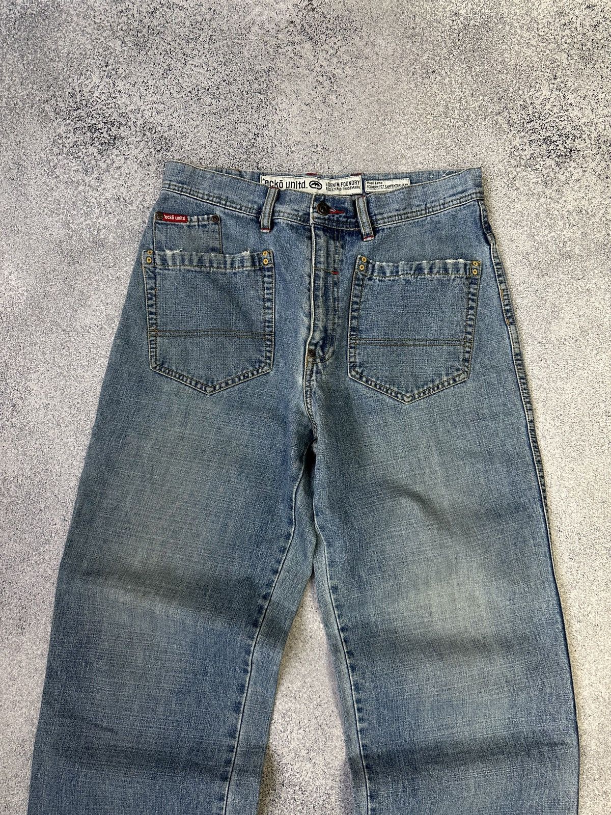 Ecko Unltd. × Vintage Vintage ECKo Unltd Rap Baggy Y2K Jeans Size US 30 / EU 46 - 9 Thumbnail