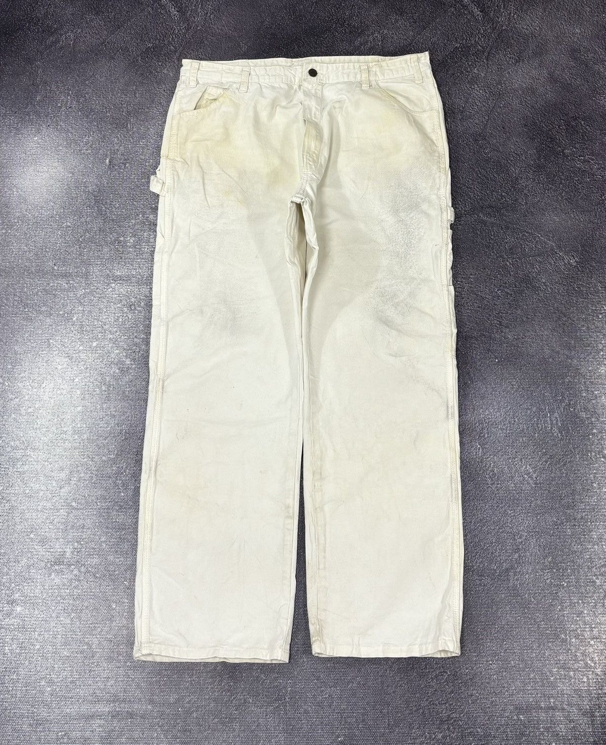 Dickies Vintage Dickies USA White Work Carpenter Hype Baggy Pants Size US 38 / EU 54 - 2 Thumbnail