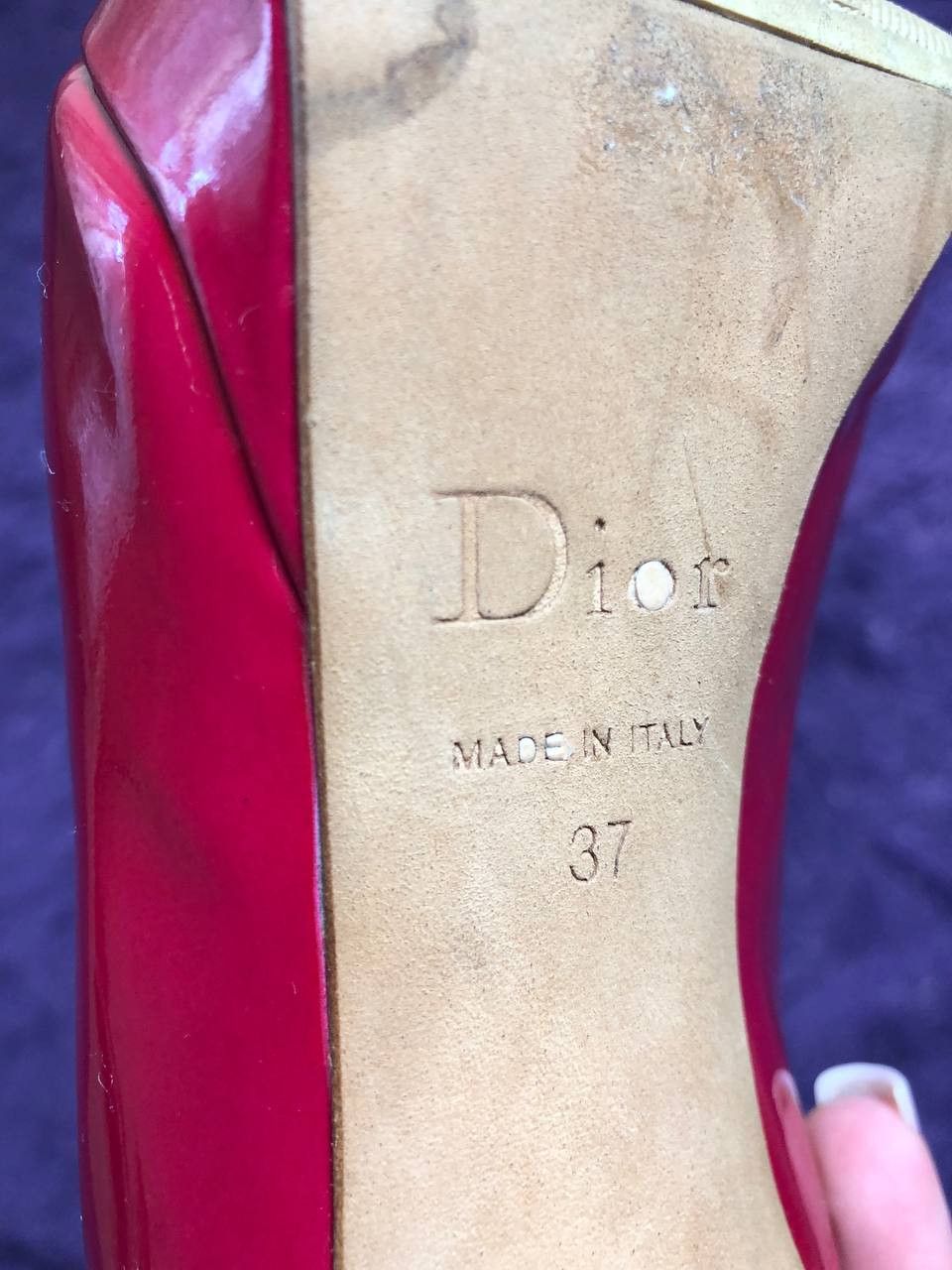 Christian Dior Monsieur Christian Dior Patent Leather Platform Slingback Pump Heels Size US 7 / IT 37 - 6 Thumbnail