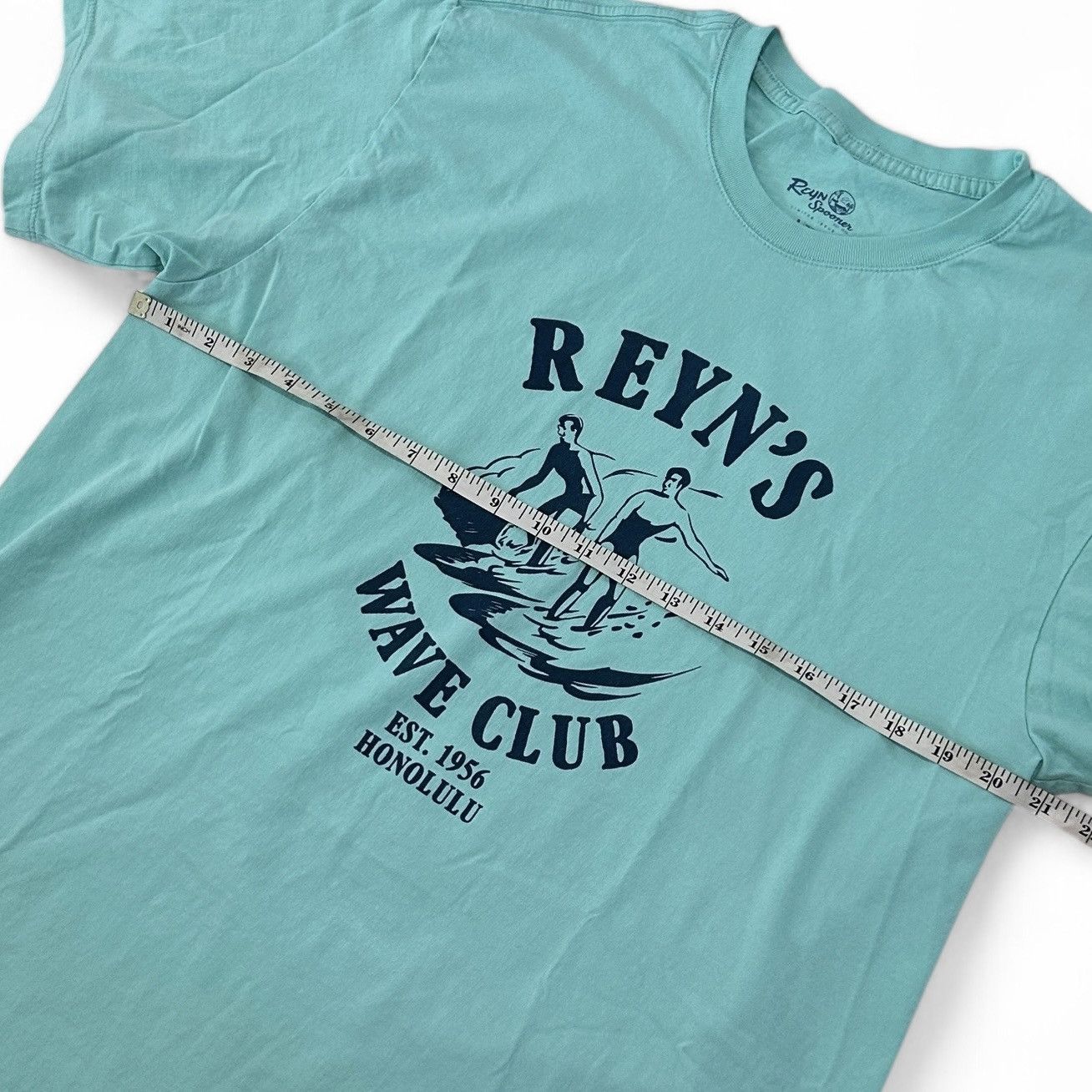 Reyn Spooner Reyn Spooner Men Ocean Blue Wave Club Island Crew Neck Tee Size US L / EU 52-54 / 3 - 3 Thumbnail