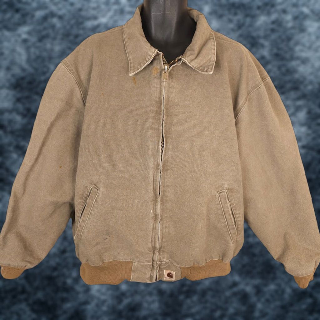 Carhartt VINTAGE Carhartt Work Jacket Mens Size 2XL Beige Y2K J102 DES Santa Fe Desert Jacket Size US XXL / EU 58 / 5 - 1 Thumbnail