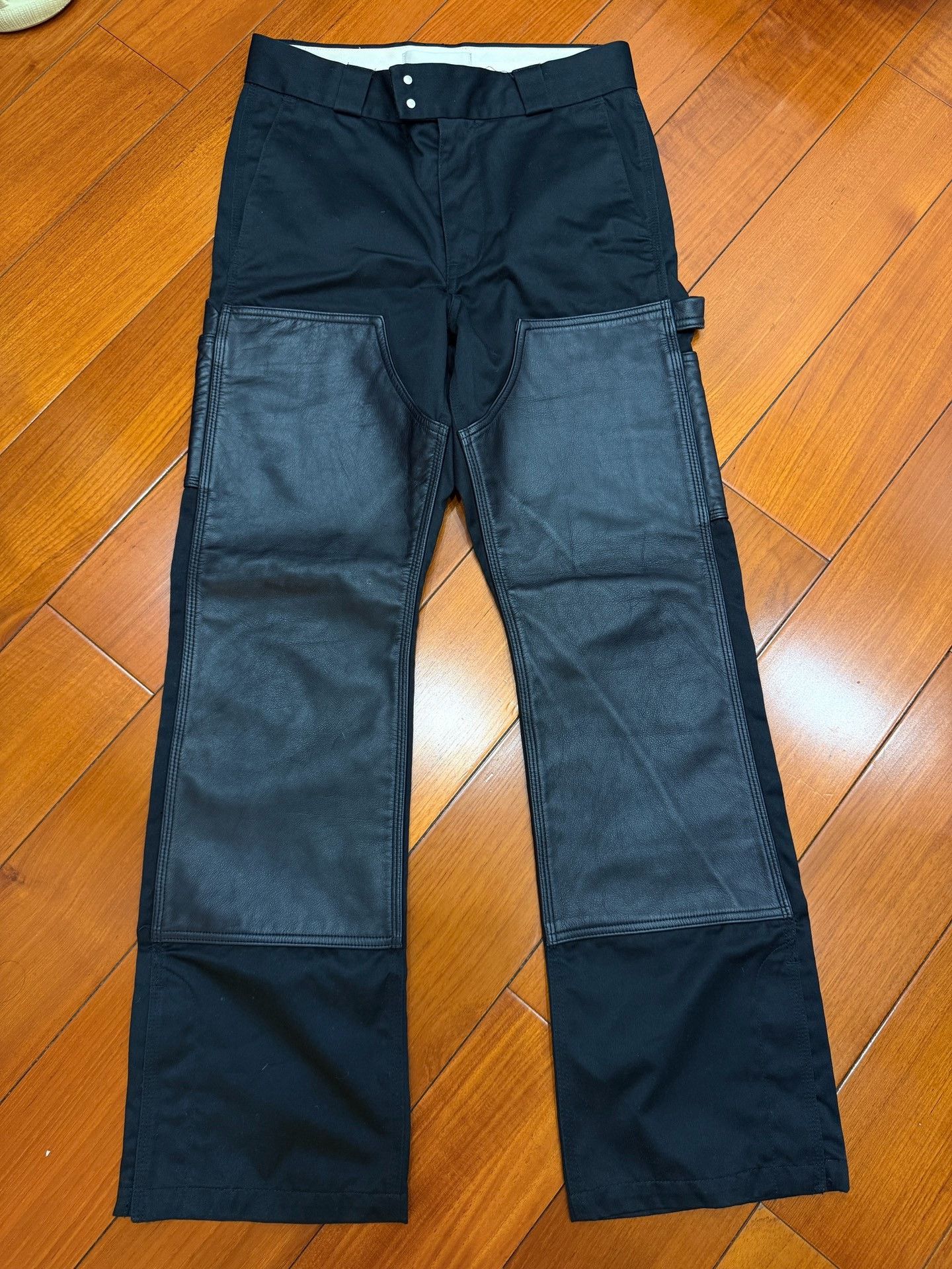 Vuja De Vujade 005 Leather Patchwork Cargo Pants Size US 29 - 1 Thumbnail