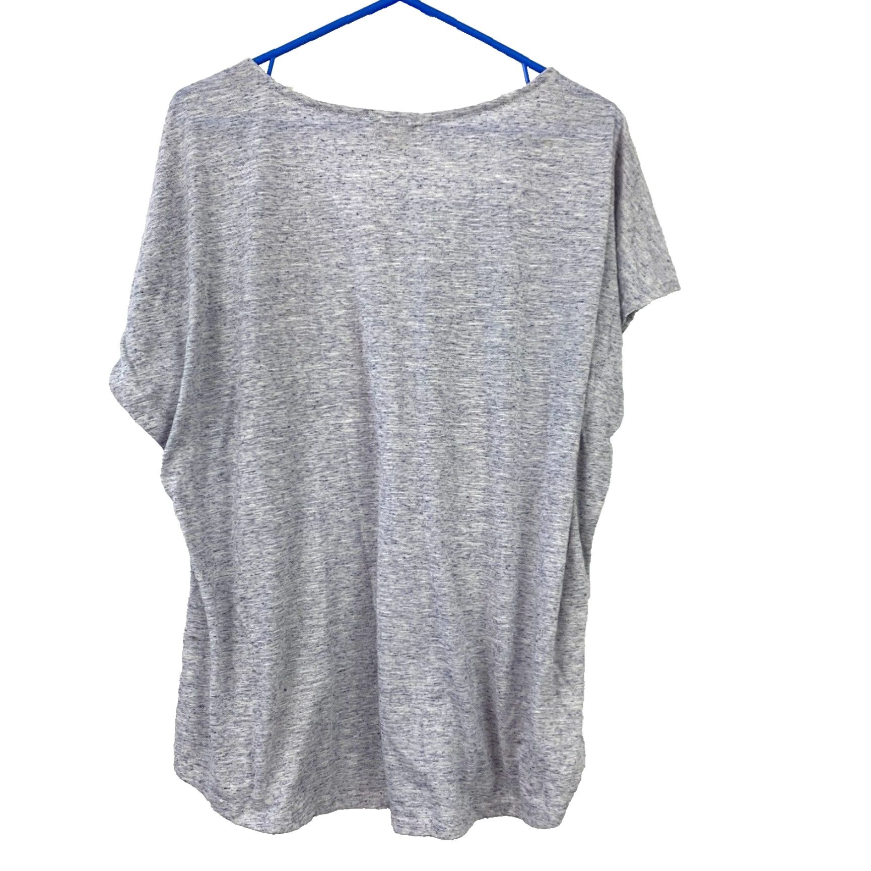 Vintage VINTAGE One World Live & Let Live USA Flag Patriotic Short Sleeve Shirt Top 3X STAINS Shirt Womens Gray 100% Polyester Size XXL / US 16-18 / IT 52-54 - 4 Thumbnail