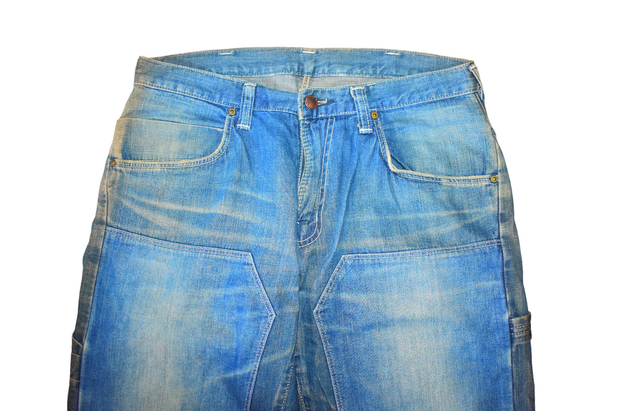 Blue Blue Japan × Japanese Brand Vintage Blue Blue Double Knee Jeans W33 Size US 32 / EU 48 - 3 Thumbnail