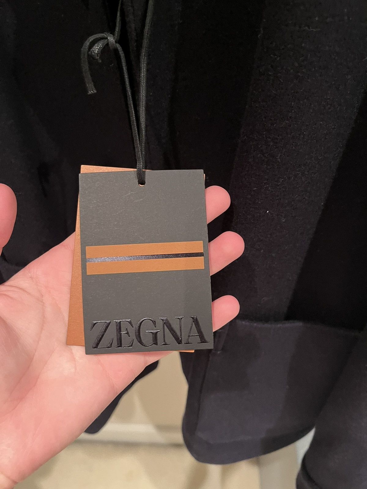 Z Zegna Zegna Wool & Cashmere Alpe Chore Jacket Navy Blue New+Tags Size US XL / EU 56 / 4 - 3 Thumbnail
