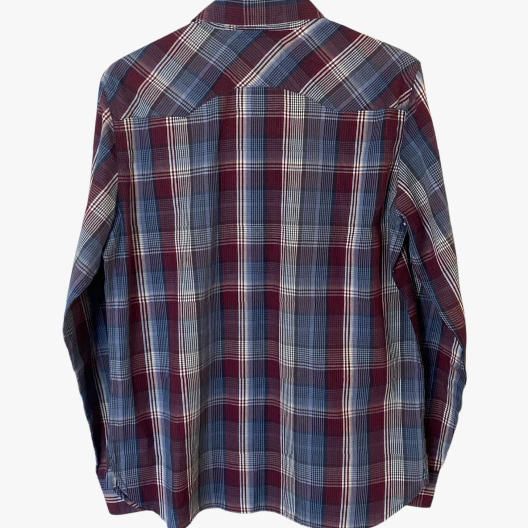 Levi's Levi's Western Pearl-Snap Plaid Shirt Red/Blue Men's Small Button-Up Long-Sleeve Size US S / EU 44-46 / 1 - 4 Thumbnail